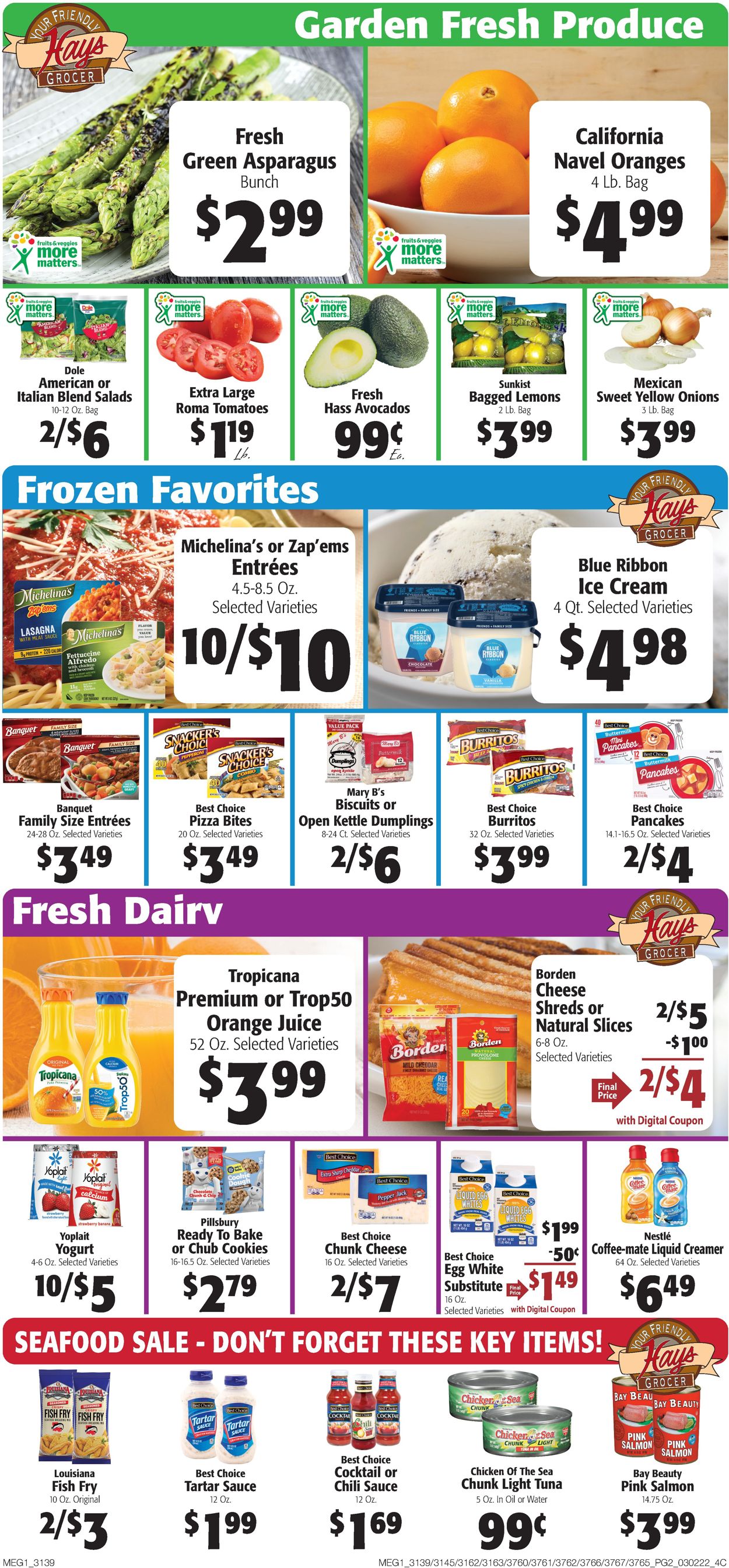 Hays Supermarket Ad from 03/02/2022