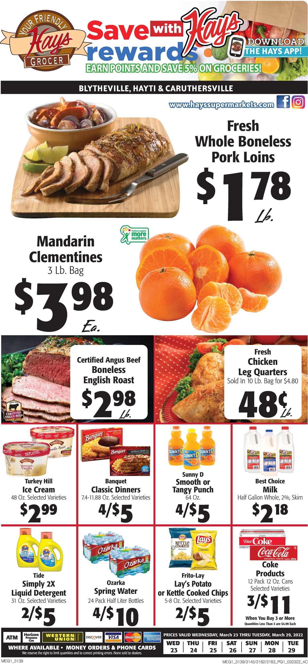 Hays Supermarket Ad from 03/23/2022