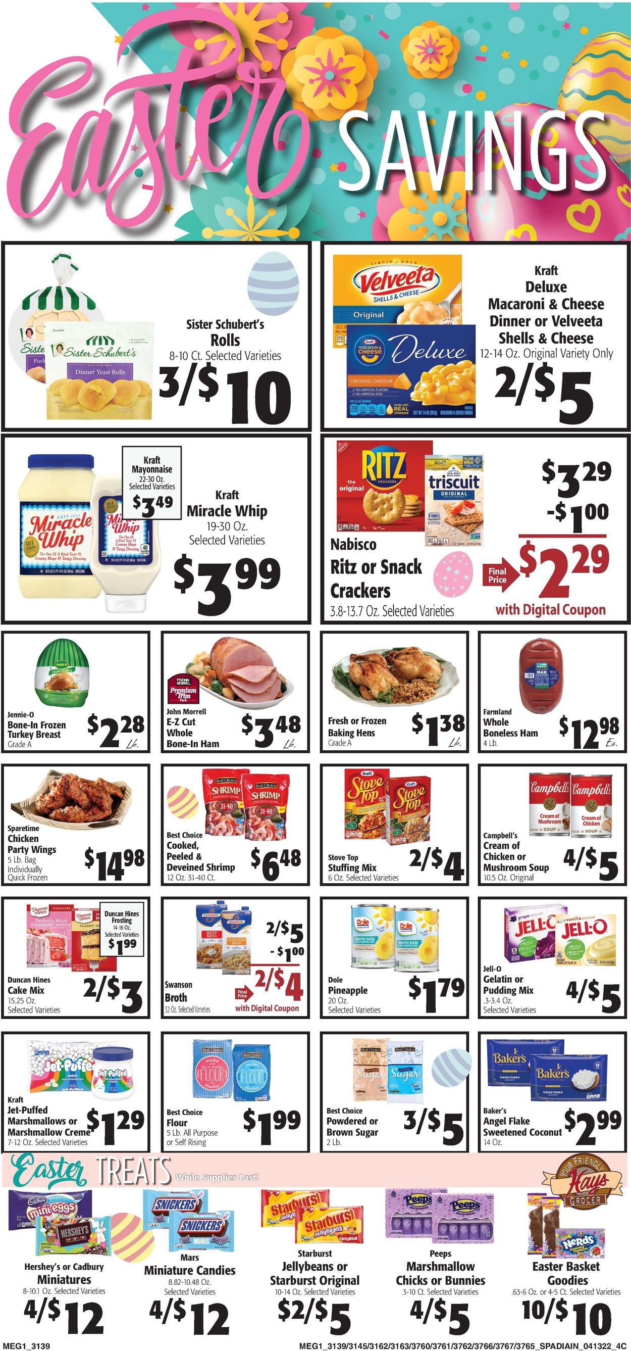 Hays Supermarket Ad from 04/13/2022