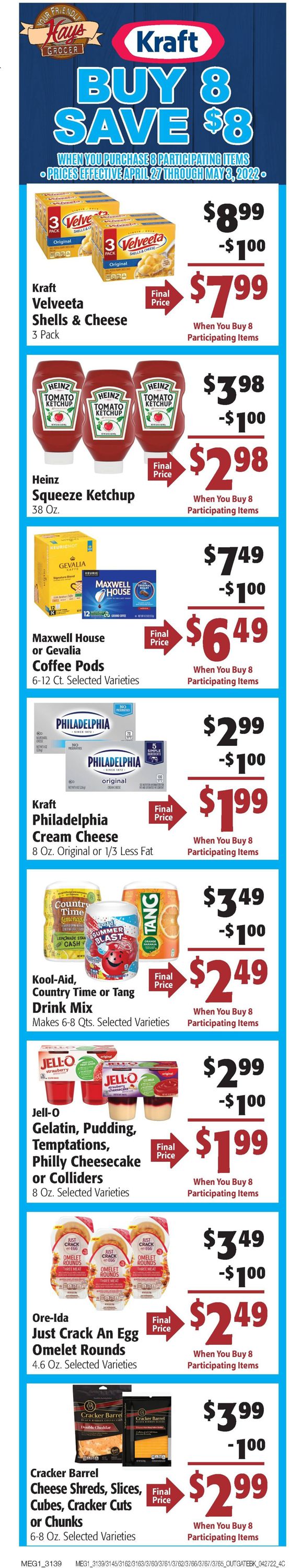 Hays Supermarket Ad from 04/27/2022