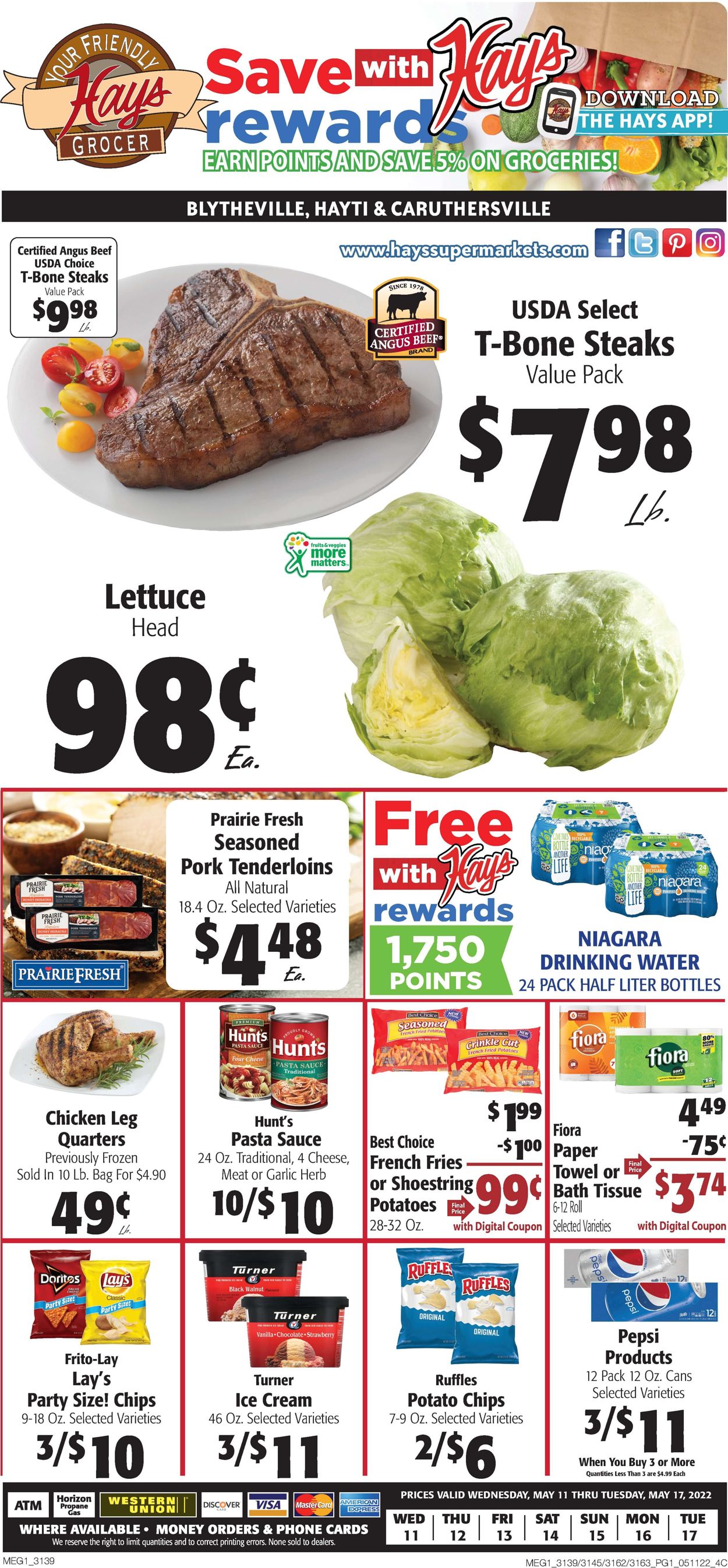 Hays Supermarket Ad from 05/11/2022