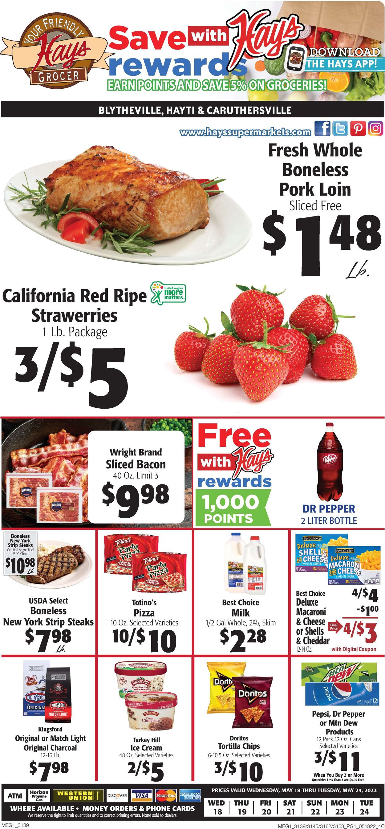 Hays Supermarket Ad from 05/18/2022