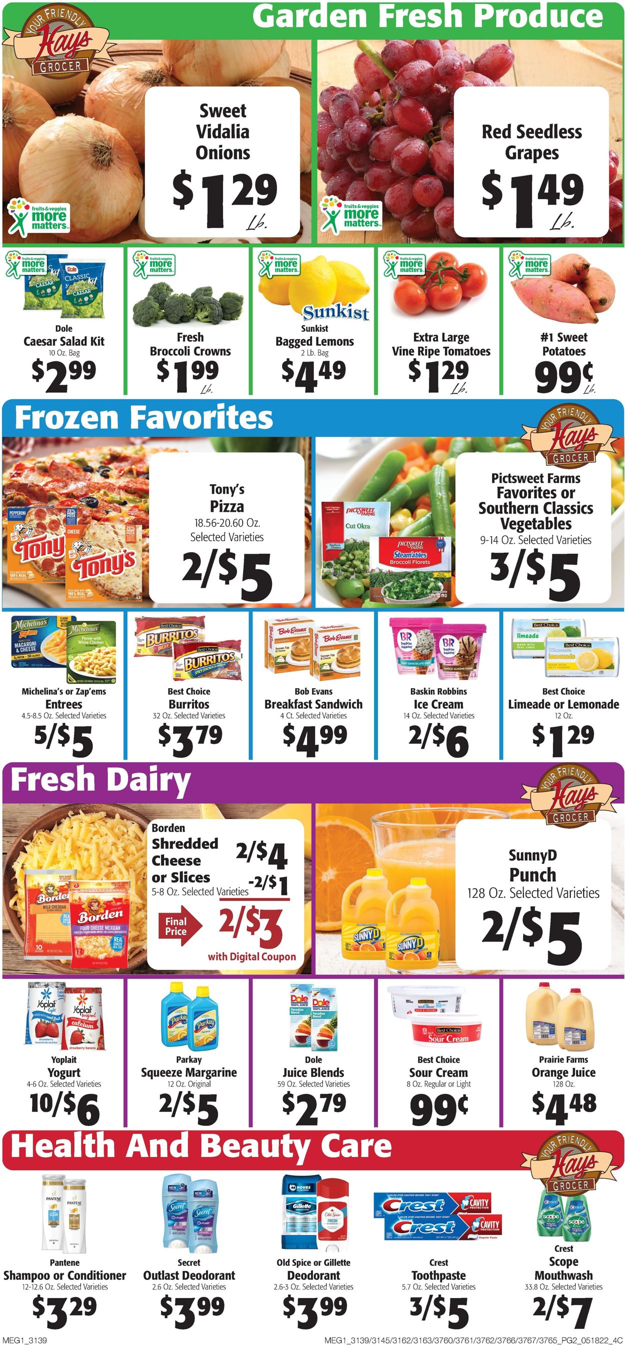 Hays Supermarket Ad from 05/18/2022