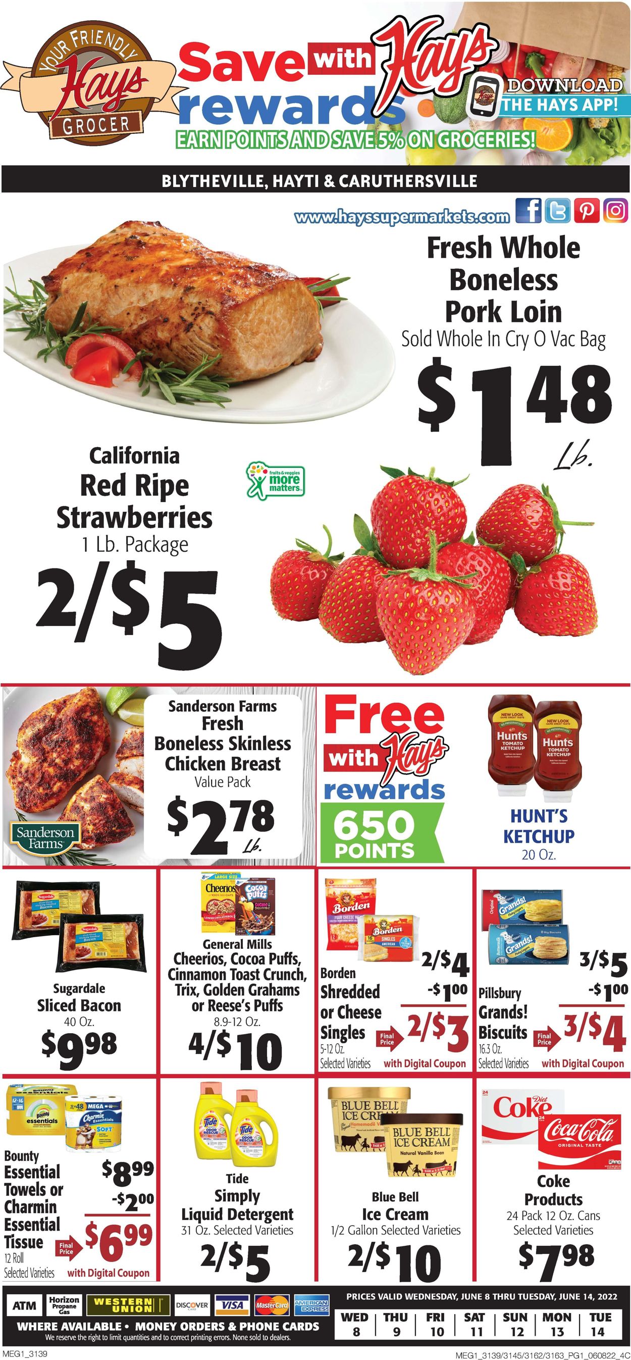 Hays Supermarket Ad from 06/08/2022