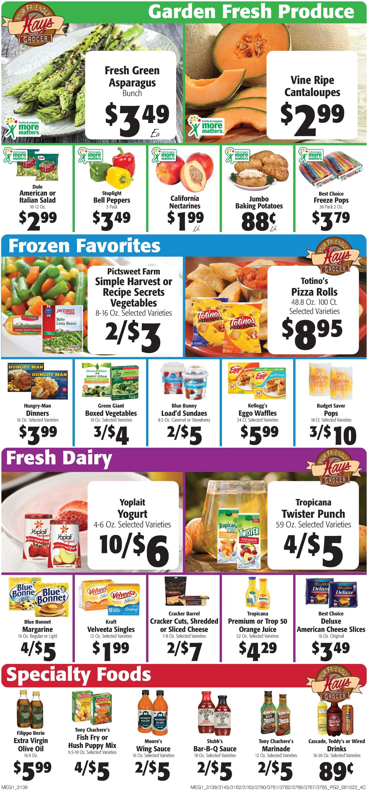 Hays Supermarket Ad from 06/15/2022