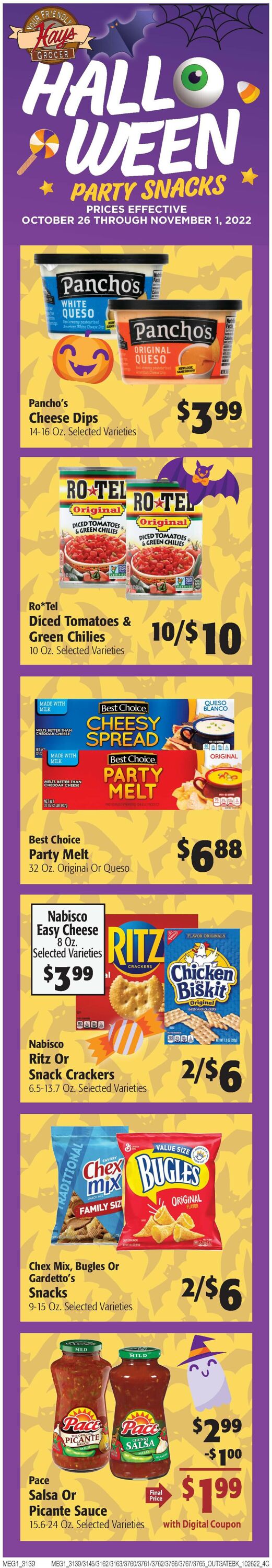 Hays Supermarket Ad from 10/26/2022