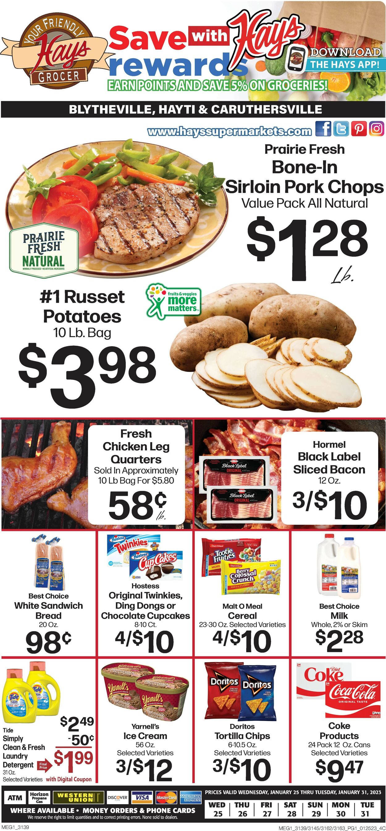 Hays Supermarket Ad from 01/25/2023