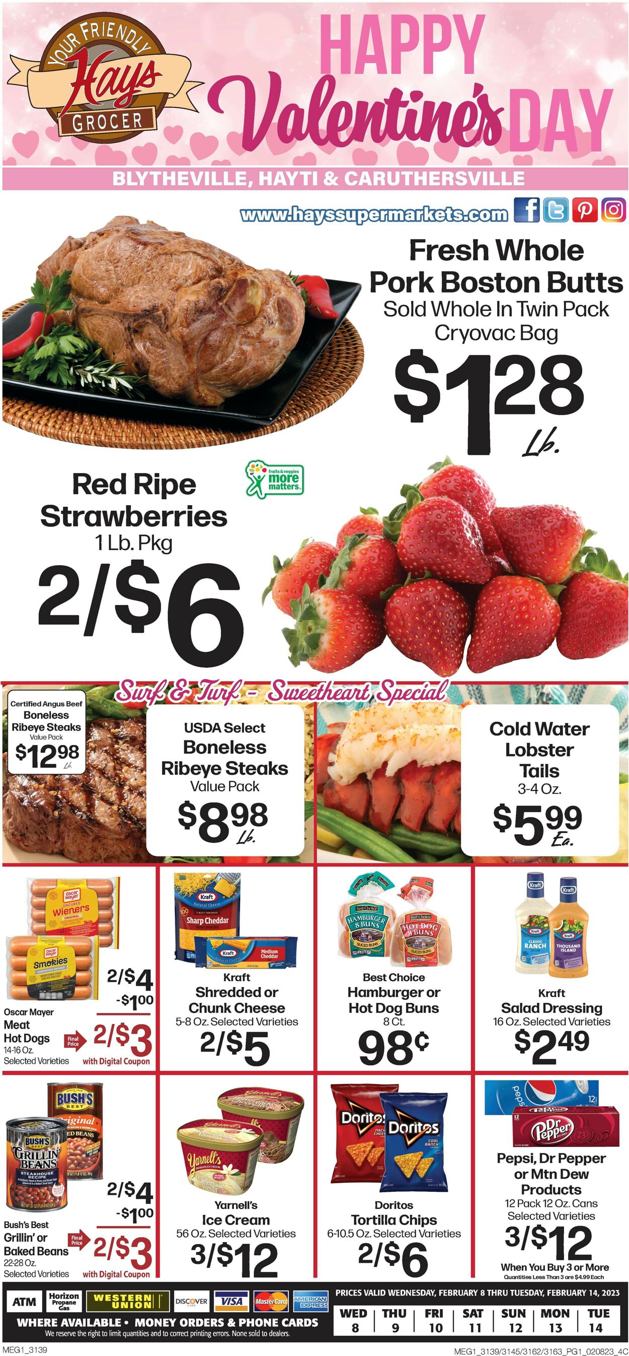 Hays Supermarket Ad from 02/08/2023