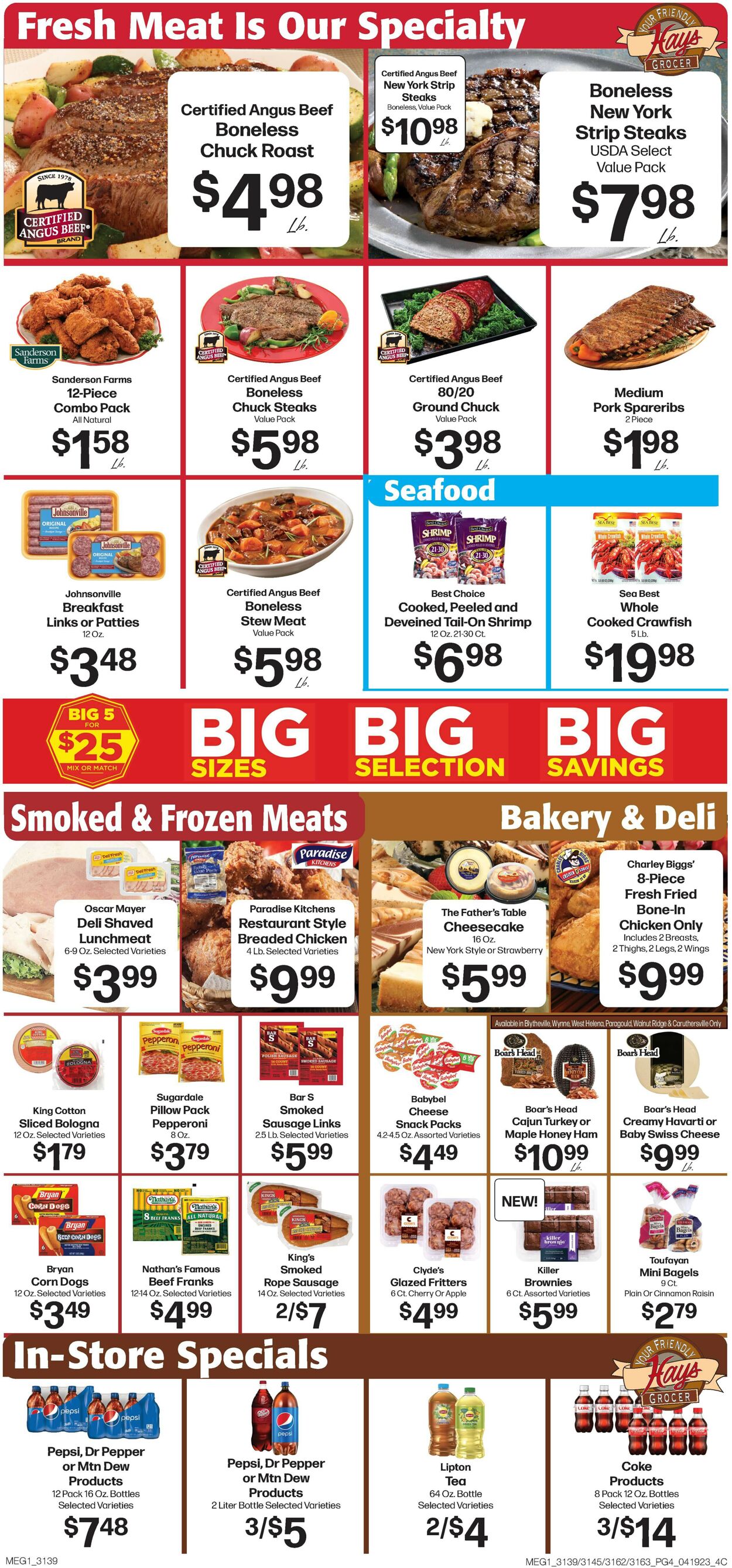 Hays Supermarket Ad from 04/19/2023