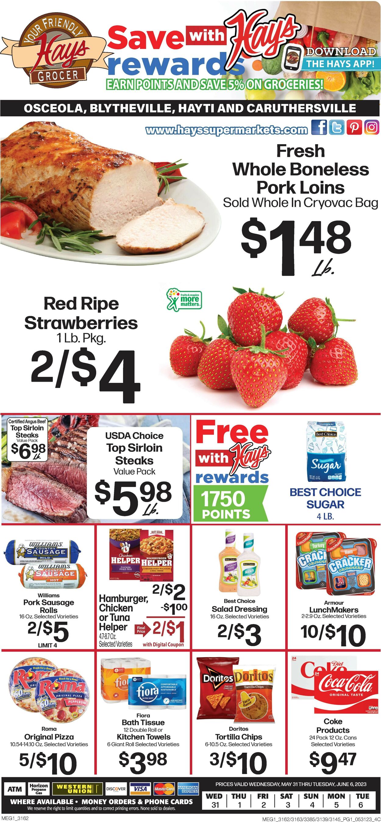 Hays Supermarket Ad from 05/31/2023