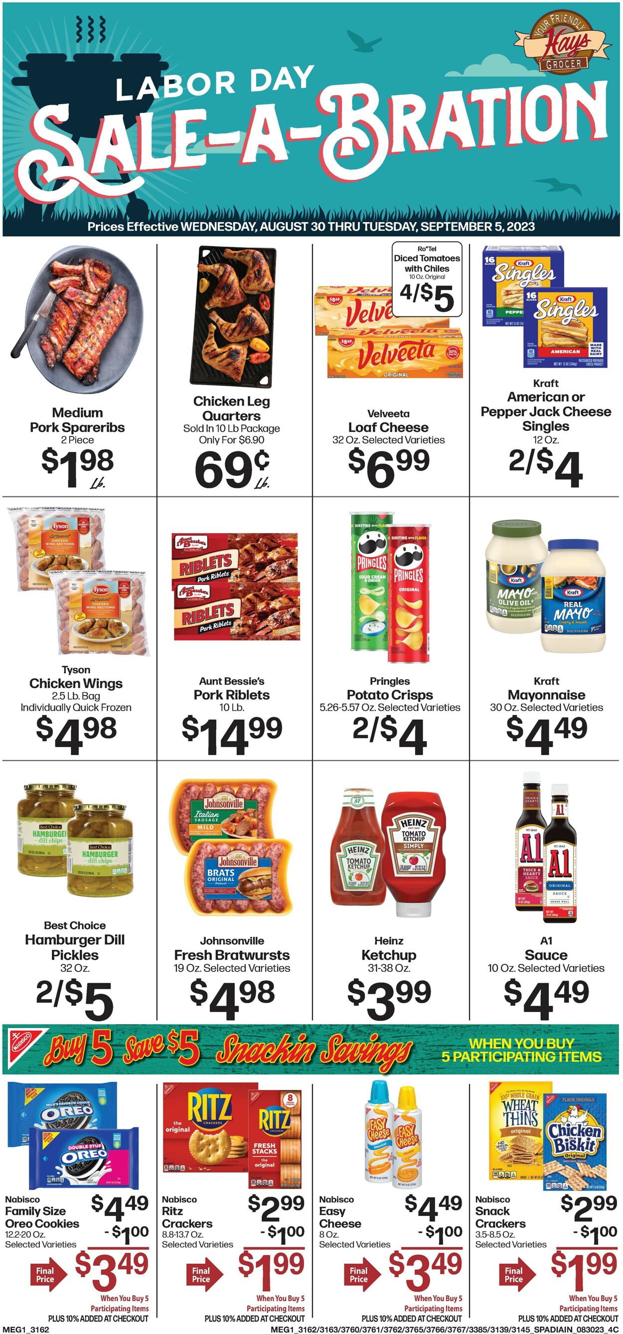 Hays Supermarket Ad from 08/30/2023