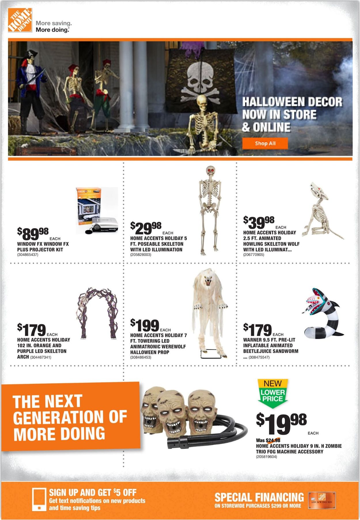 Home Depot Ad from 10/03/2019