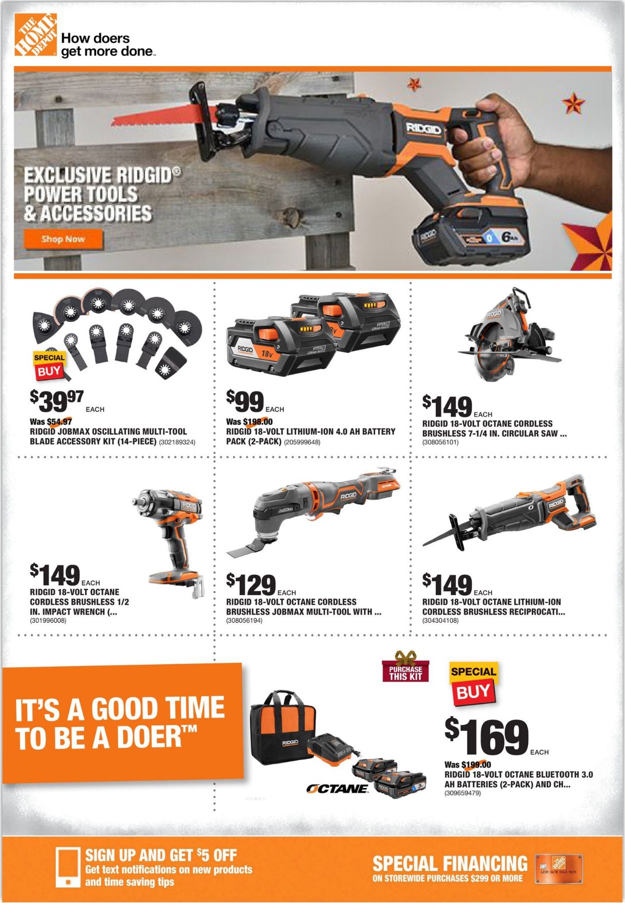 Home Depot Ad from 12/19/2019