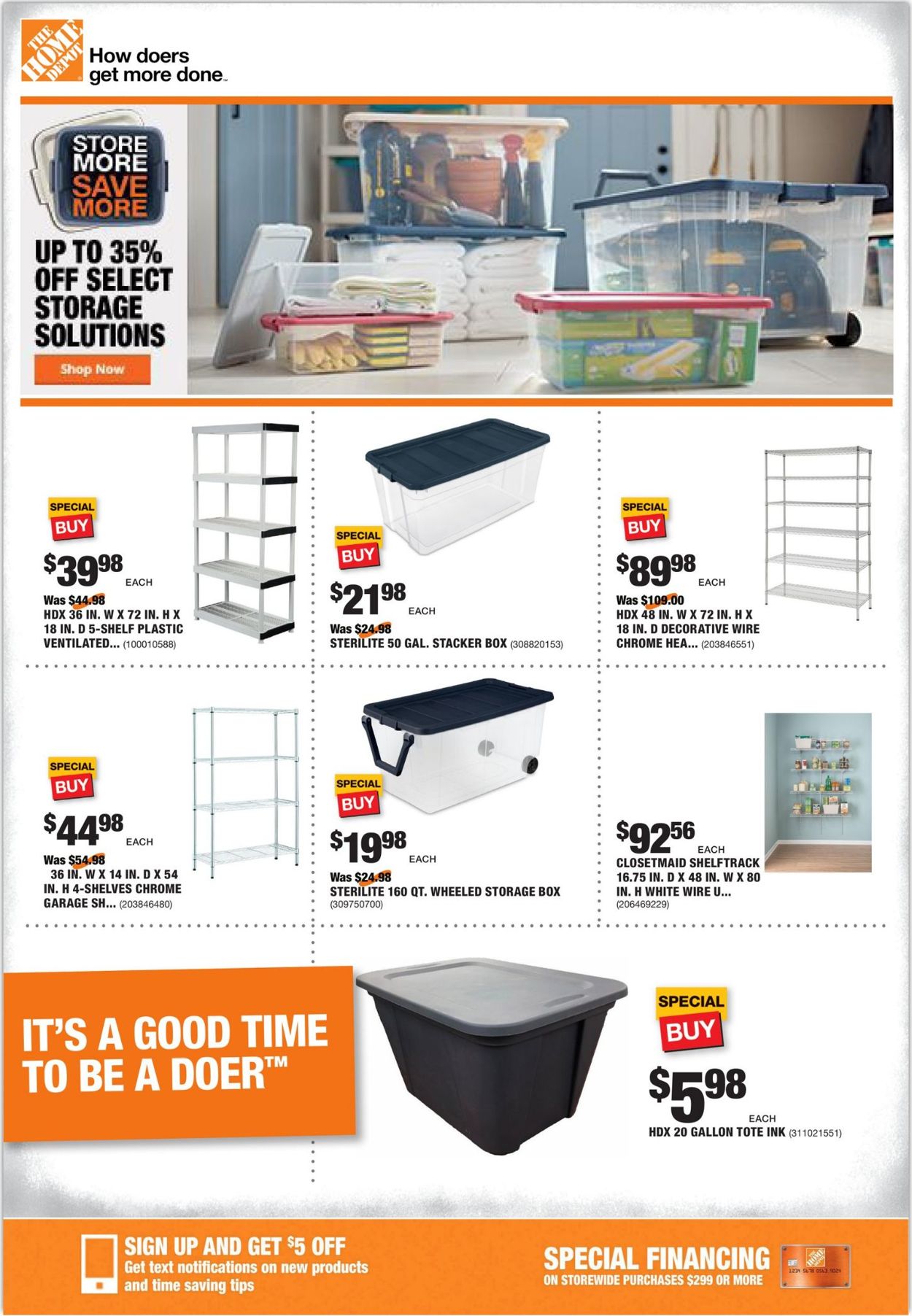 Home Depot Ad from 12/26/2019