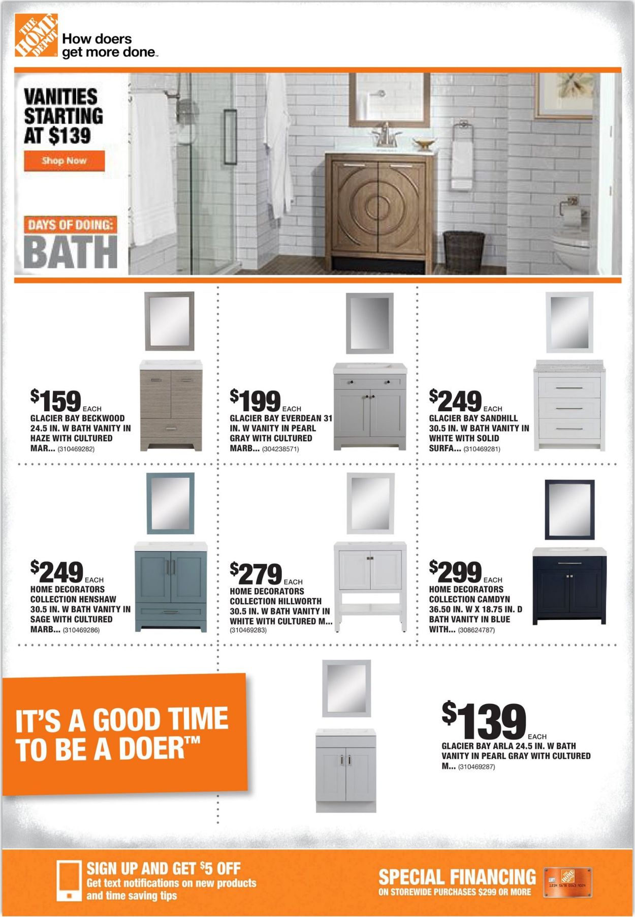 Home Depot Ad from 01/23/2020