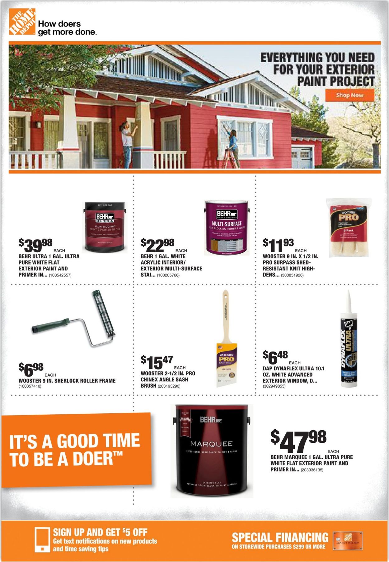 Home Depot Ad from 03/16/2020