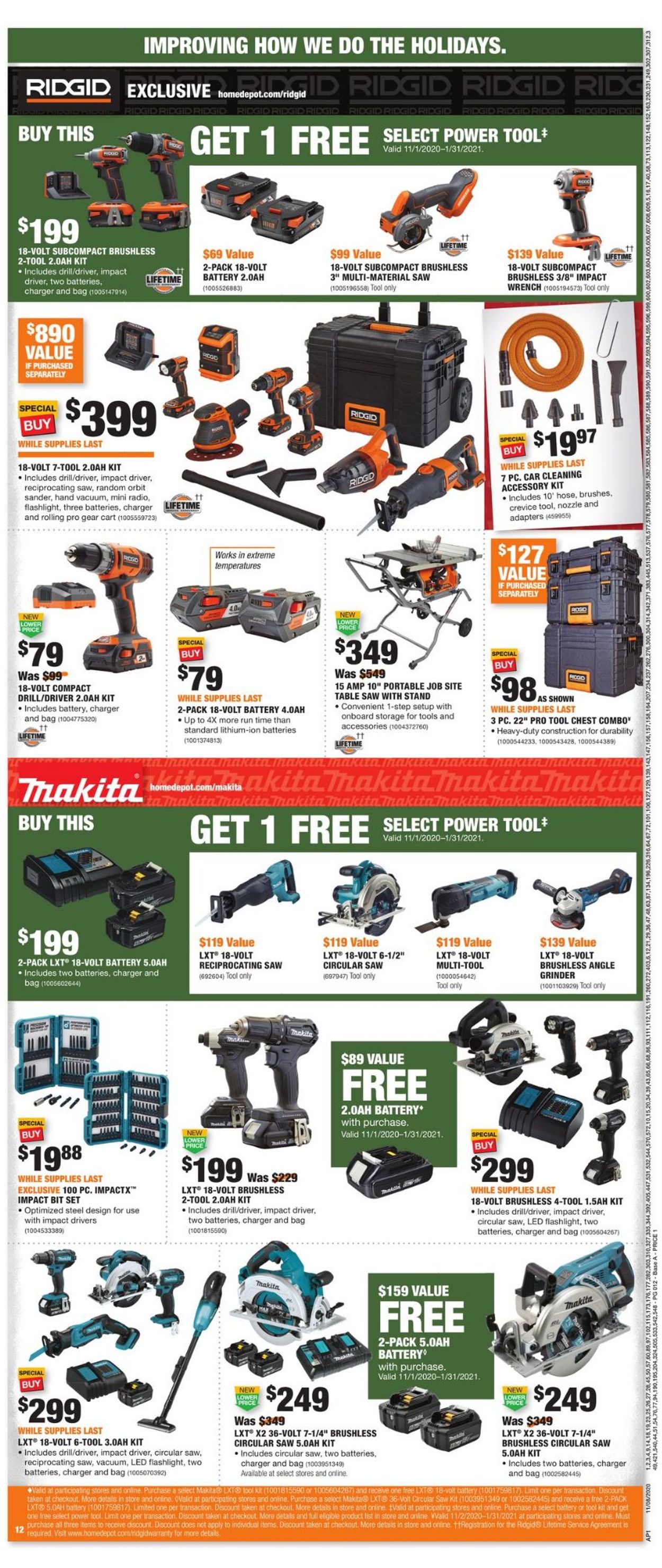 Home Depot Ad from 11/08/2020