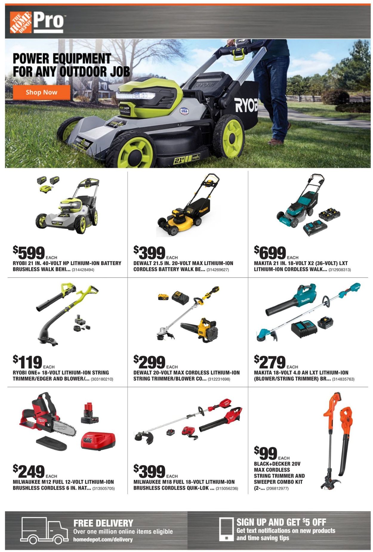 Home Depot Ad from 03/08/2021