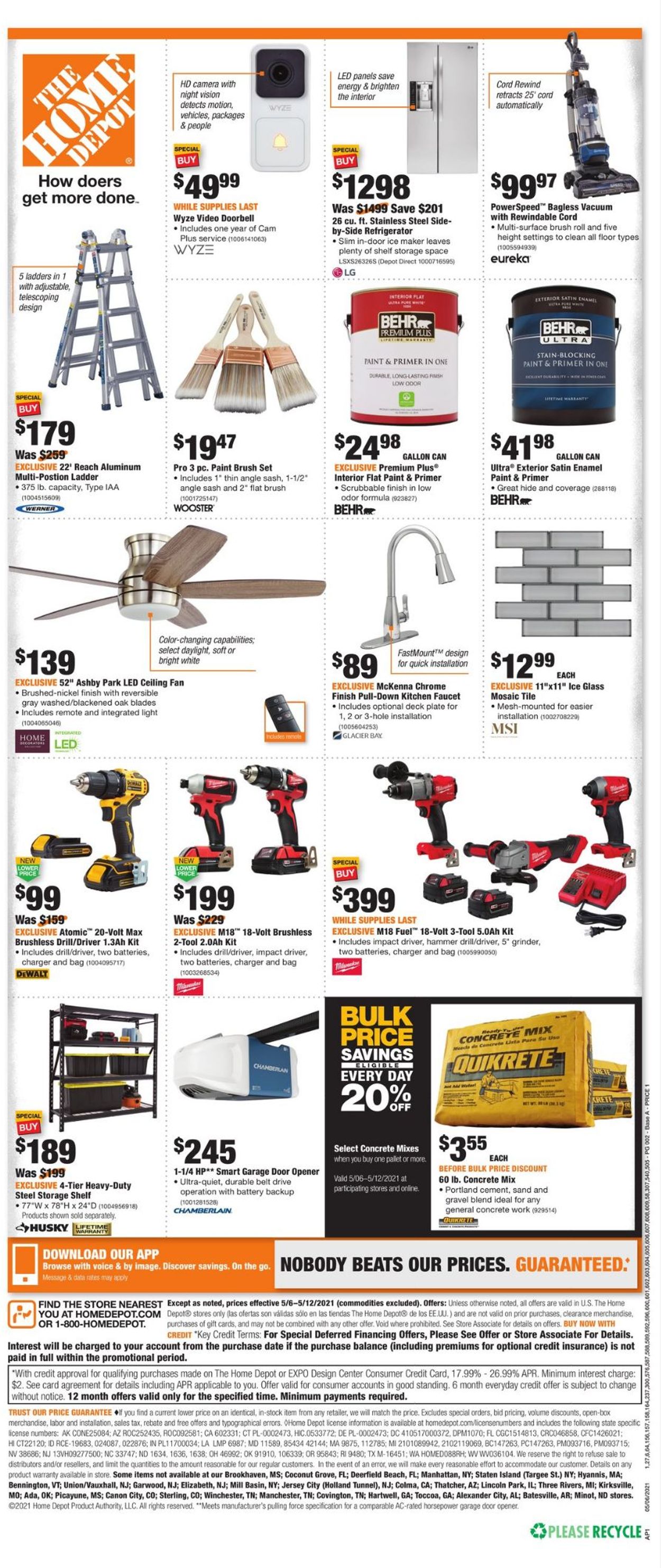 Home Depot Ad from 05/06/2021