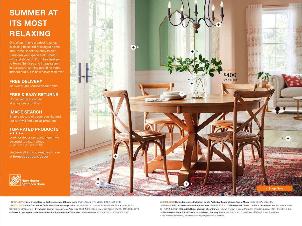 Home Depot Ad from 07/12/2021
