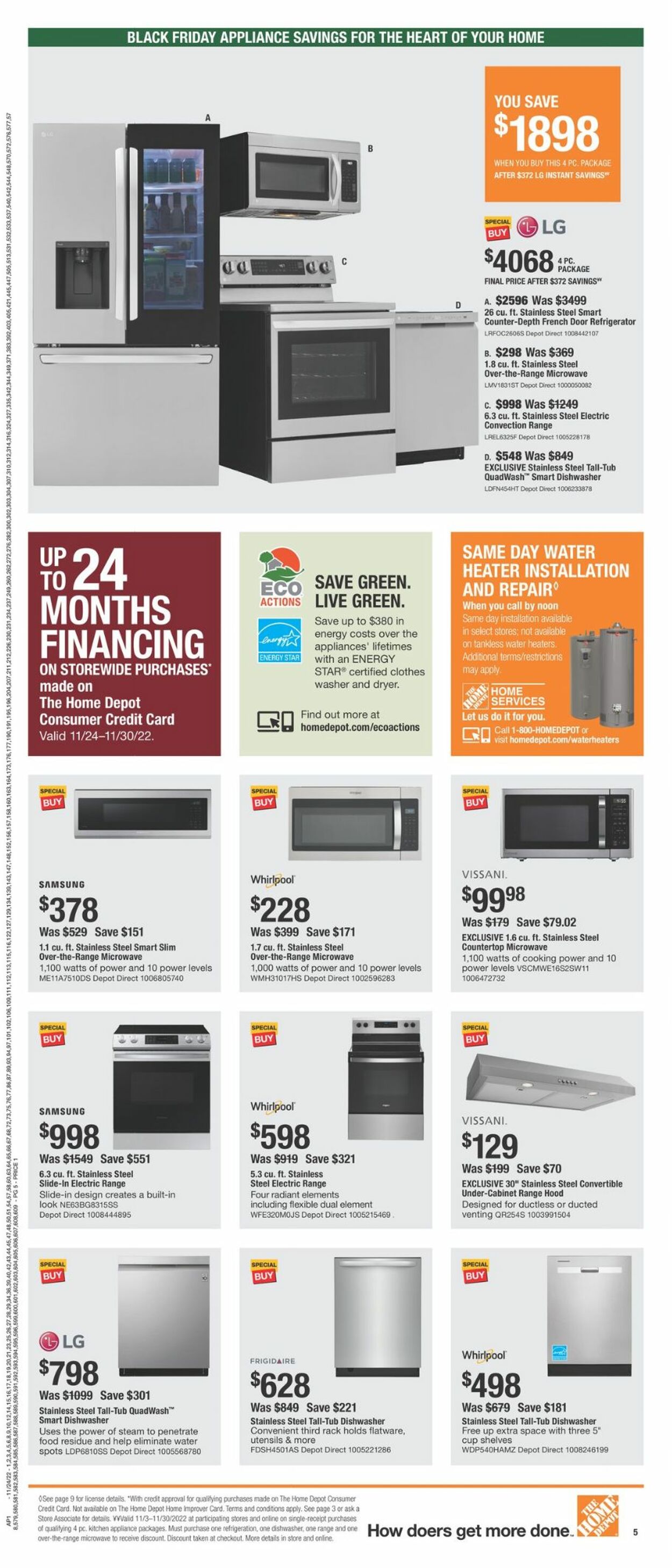 Home Depot Ad from 11/24/2022