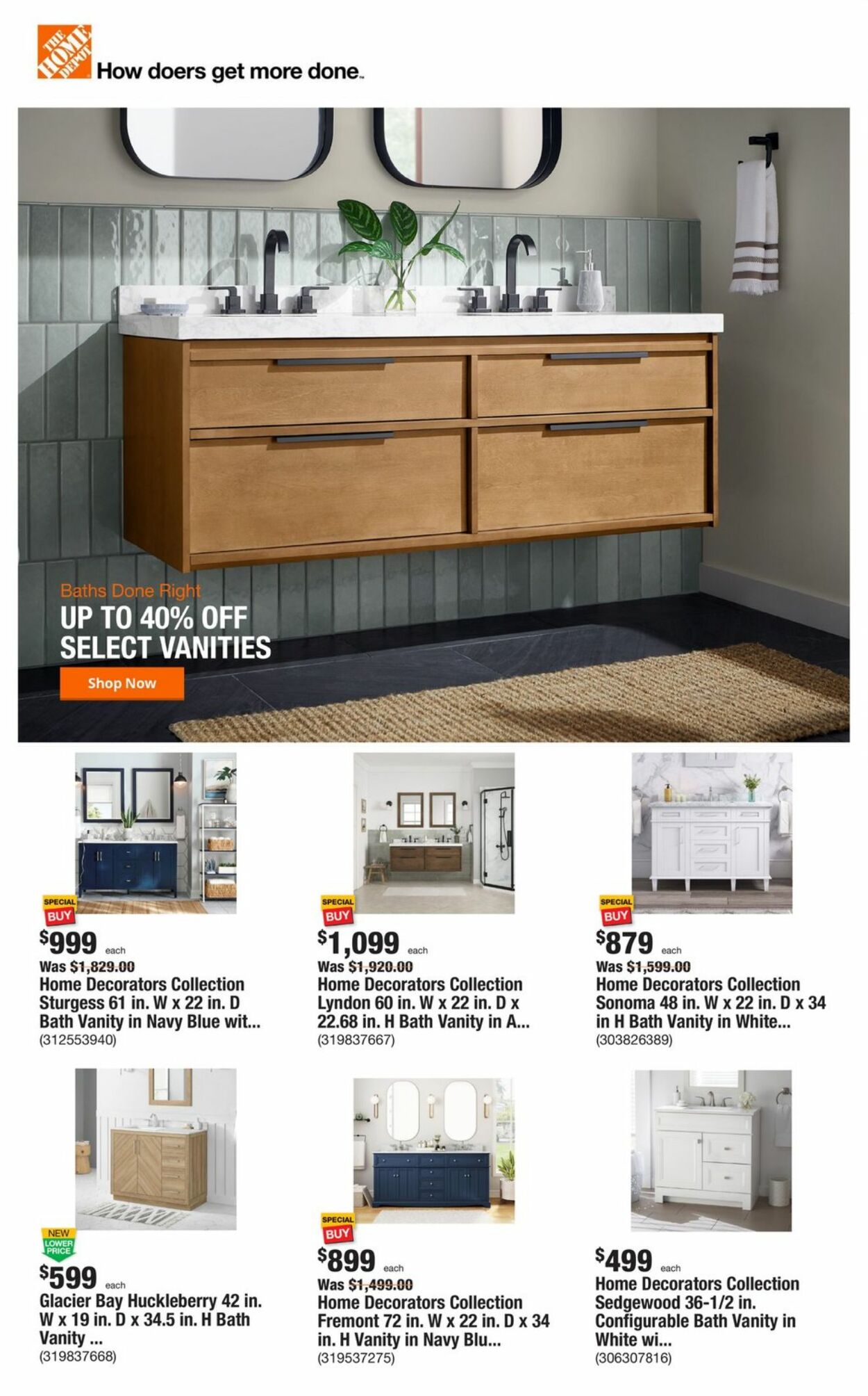 Home Depot Ad from 01/19/2023