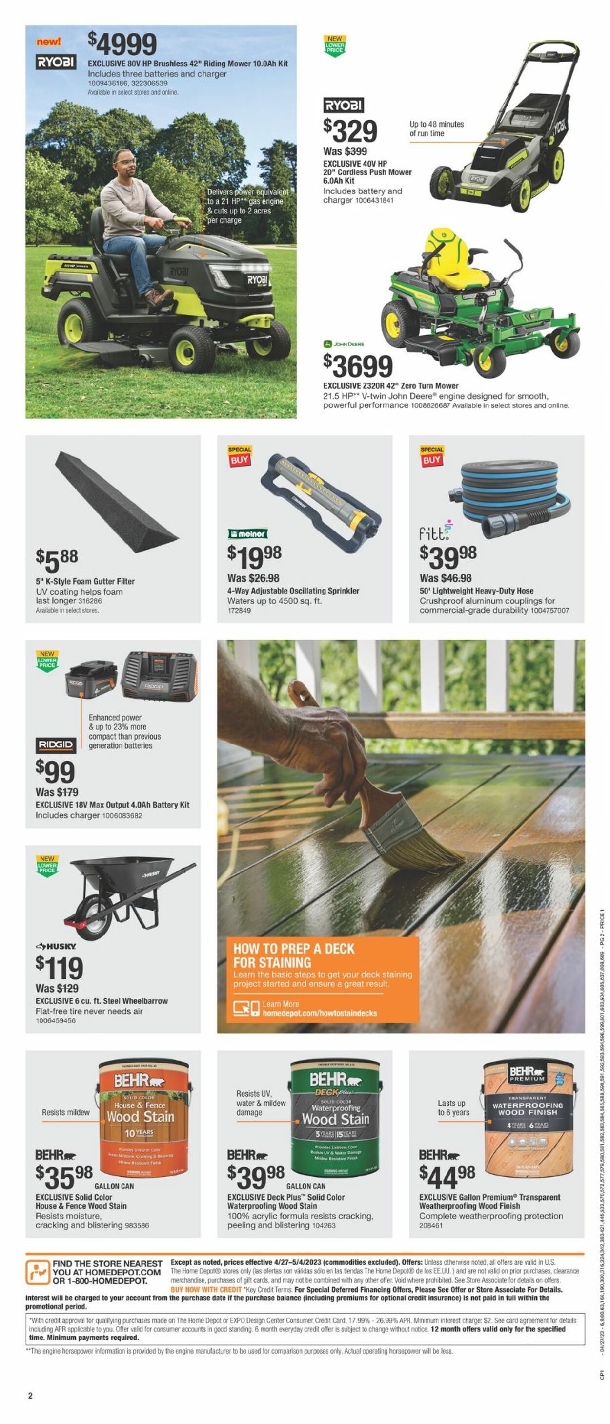 Home Depot Ad from 04/27/2023