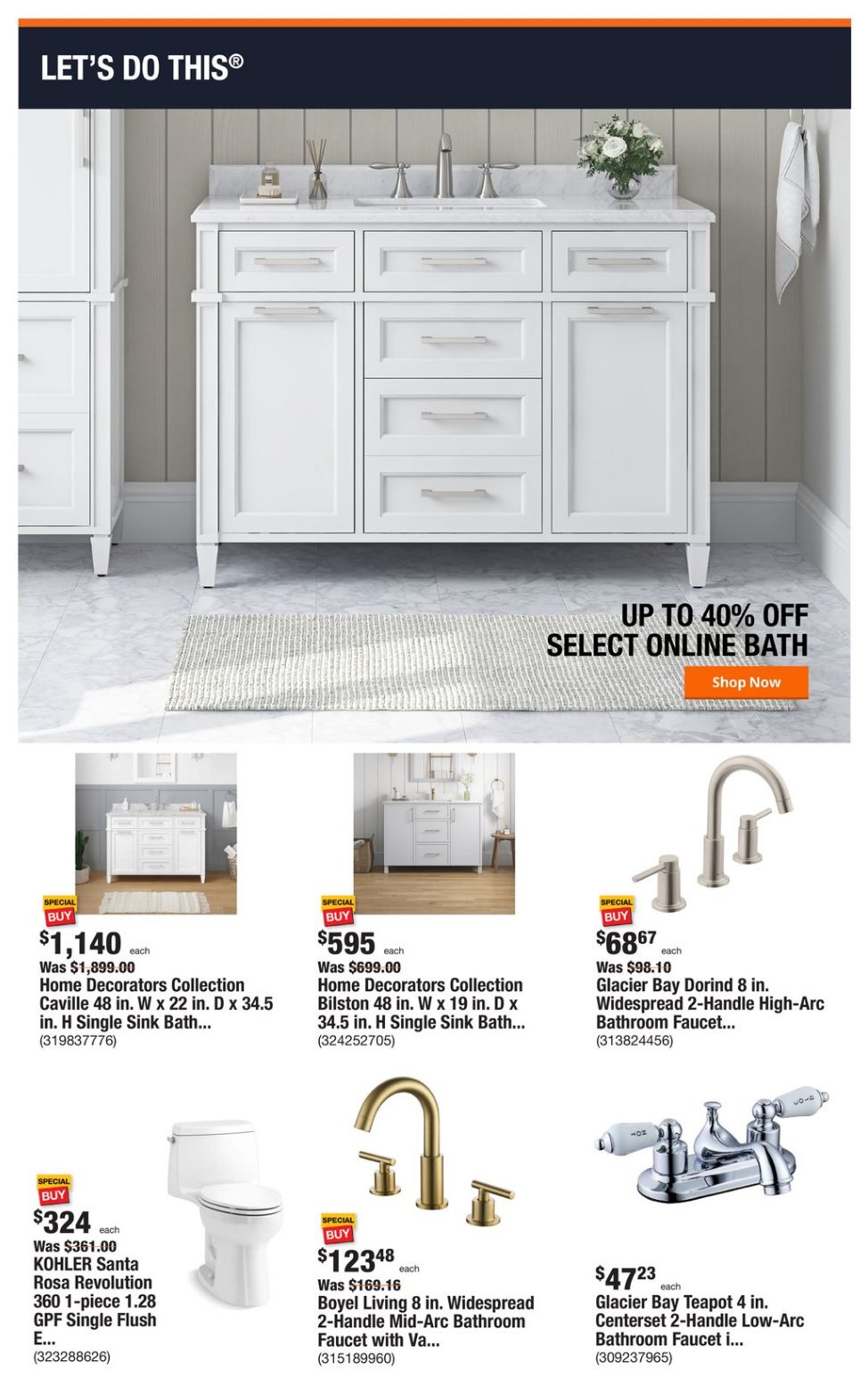 Home Depot Ad from 10/09/2023