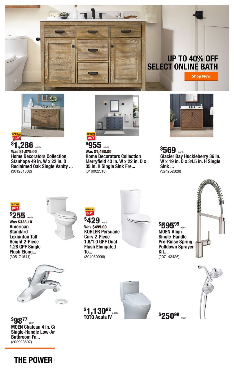 Home Depot Ad from 10/05/2023