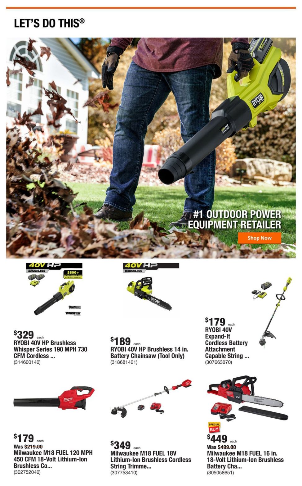 Home Depot Ad from 10/26/2023
