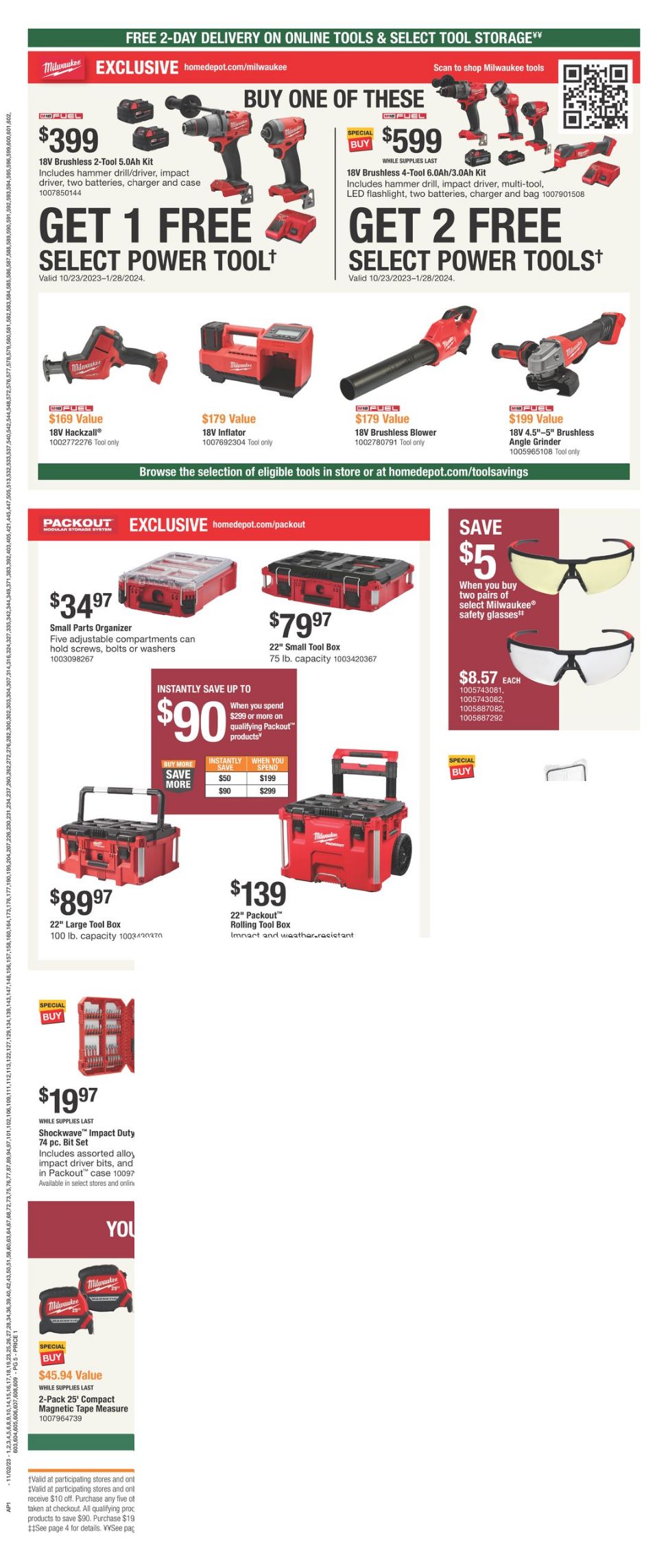 Home Depot Ad from 11/02/2023