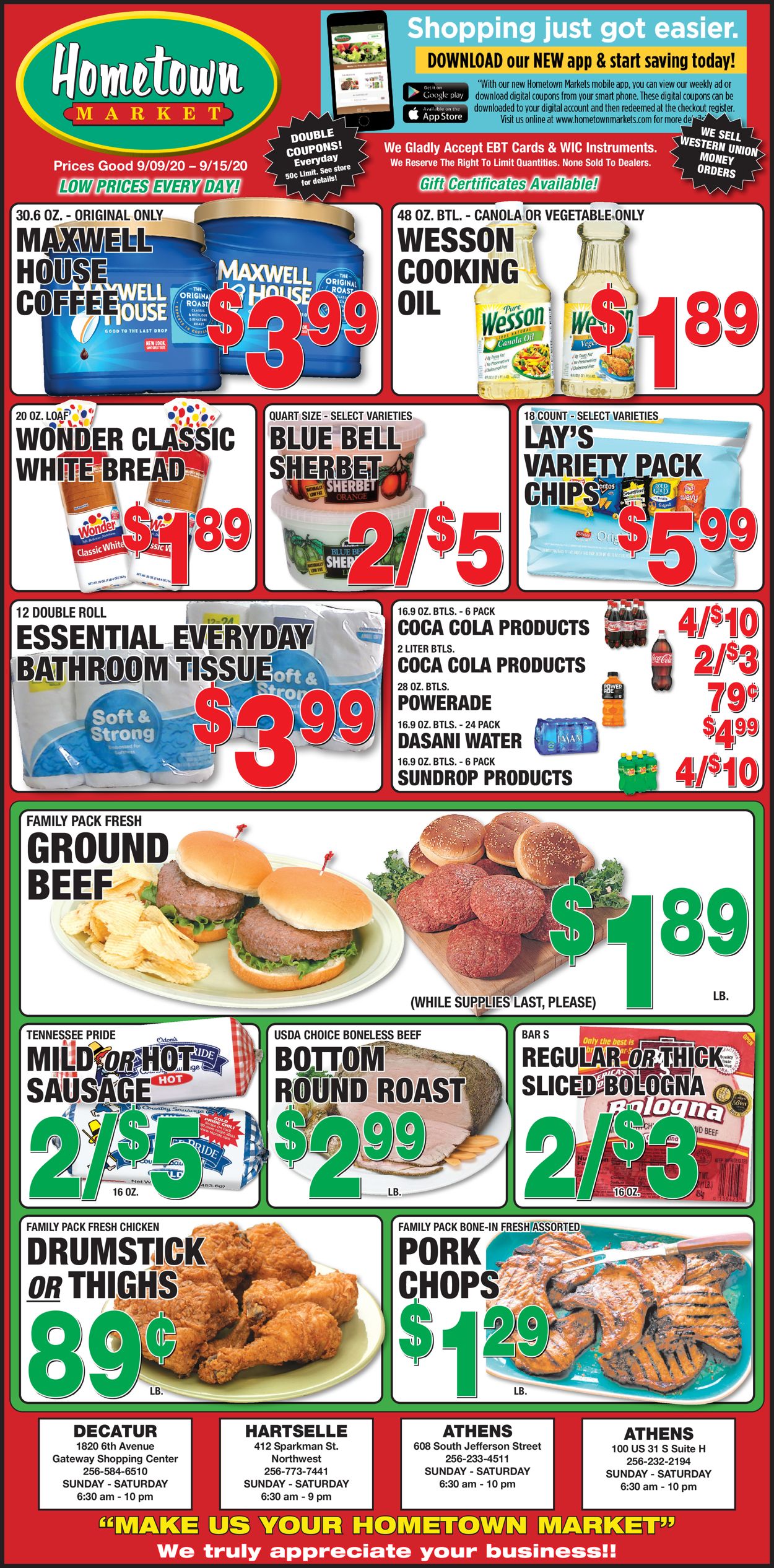 Hometown Market Ad from 09/09/2020