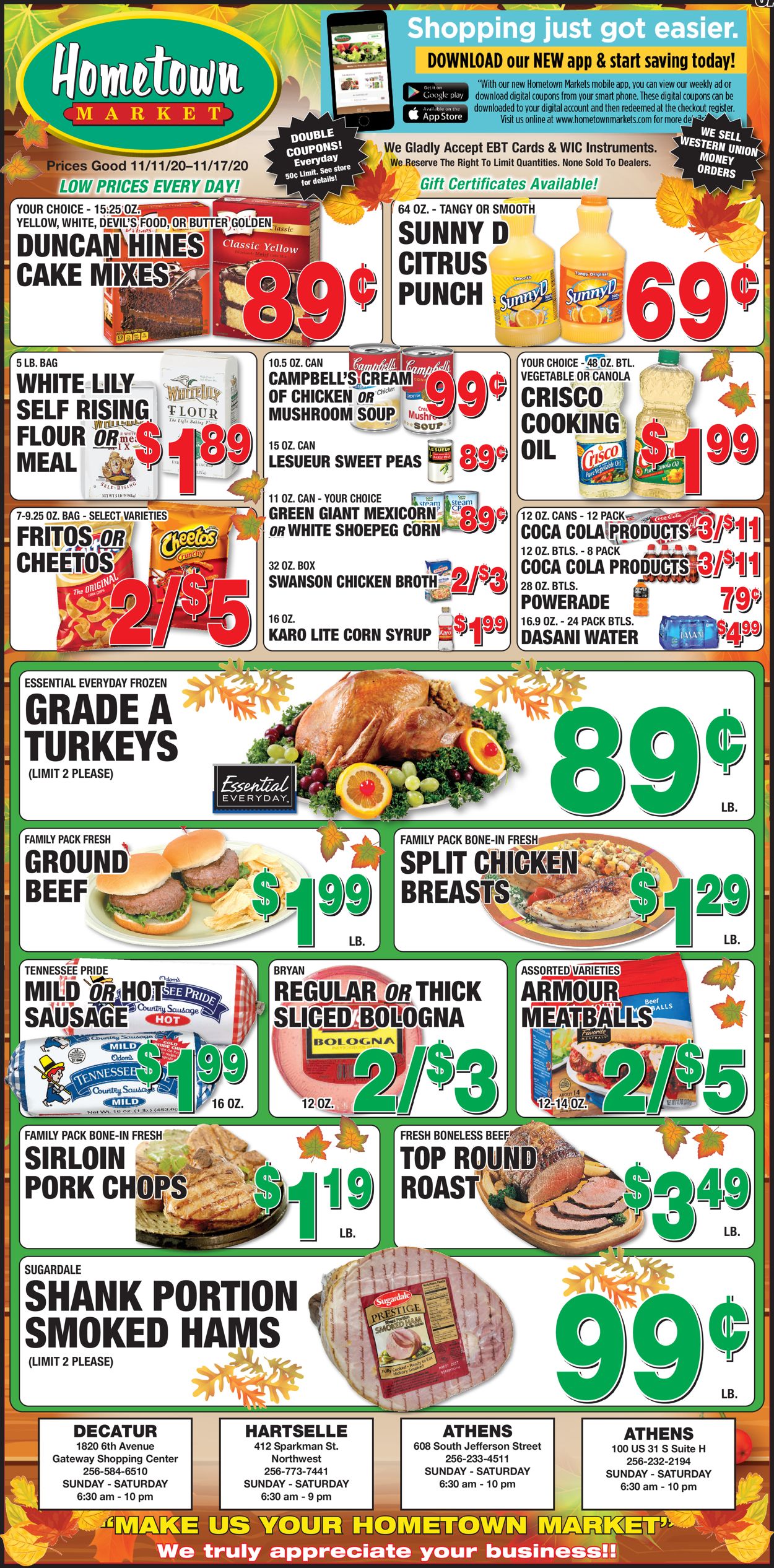 Hometown Market Ad from 11/11/2020