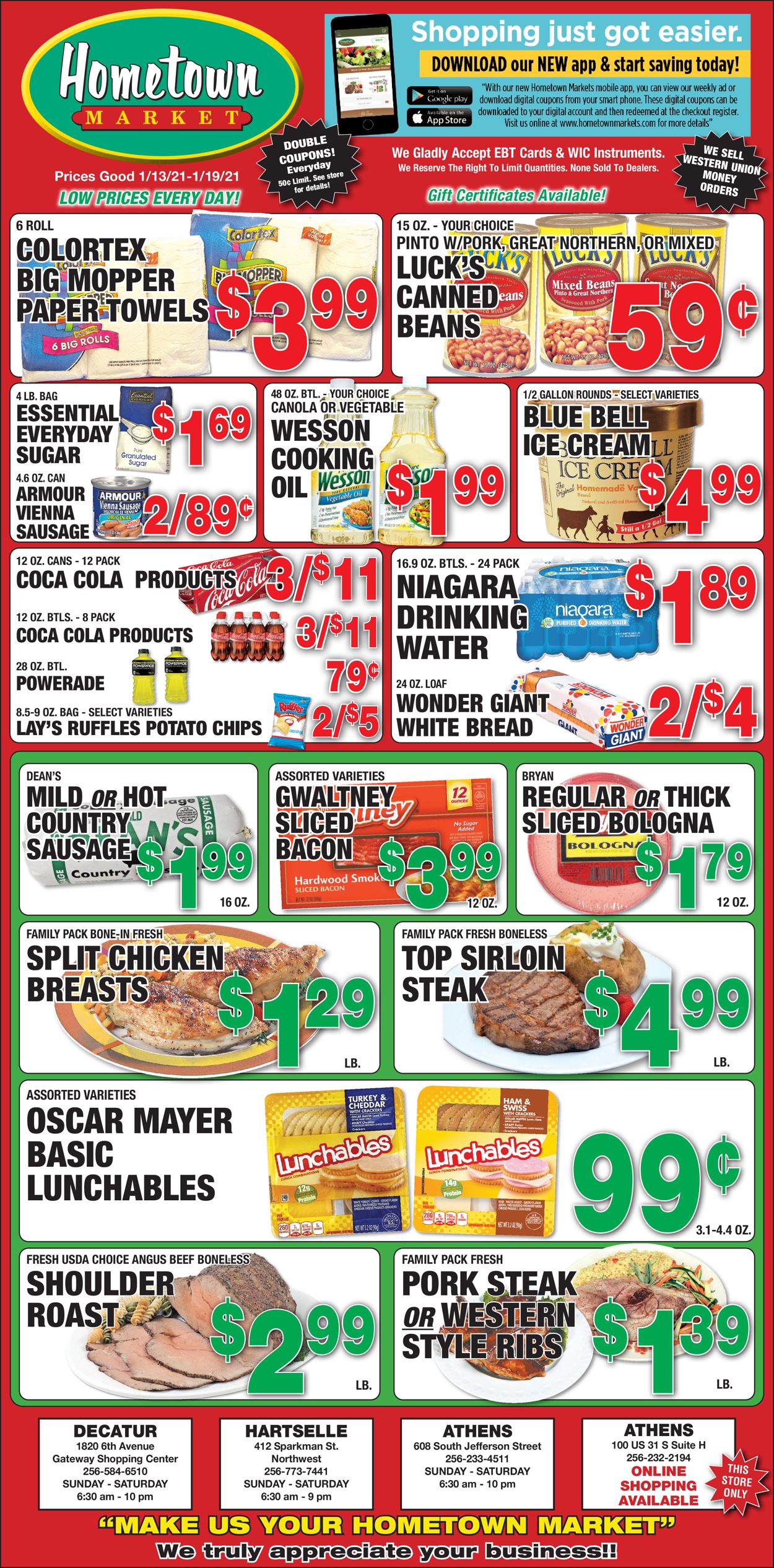 Hometown Market Ad from 01/13/2021