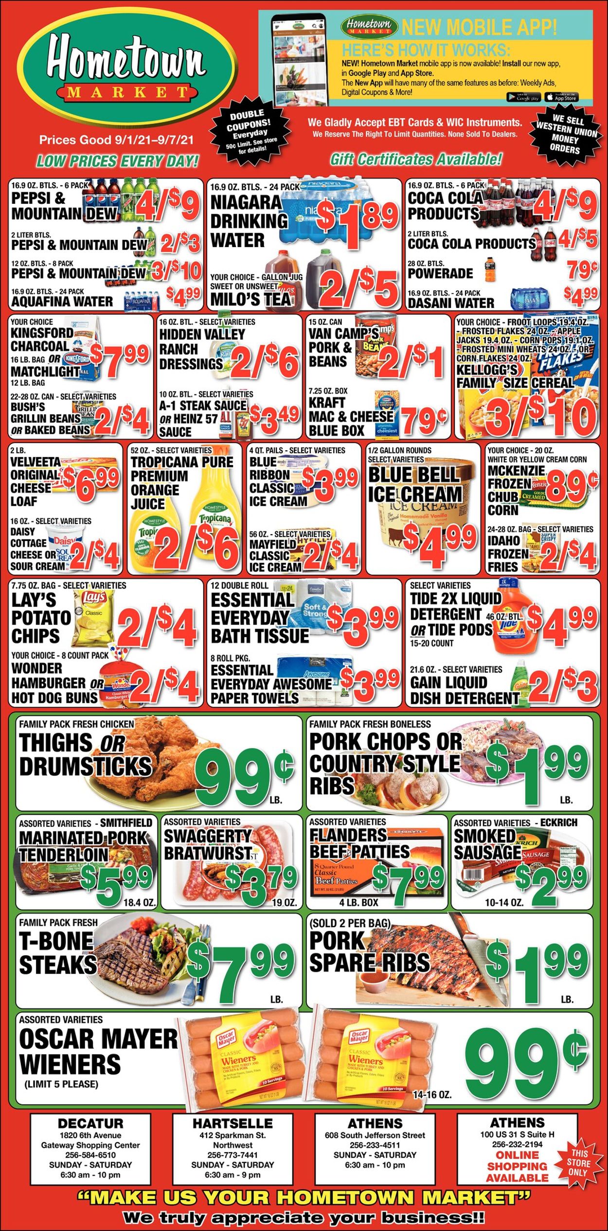 Hometown Market Ad from 09/01/2021