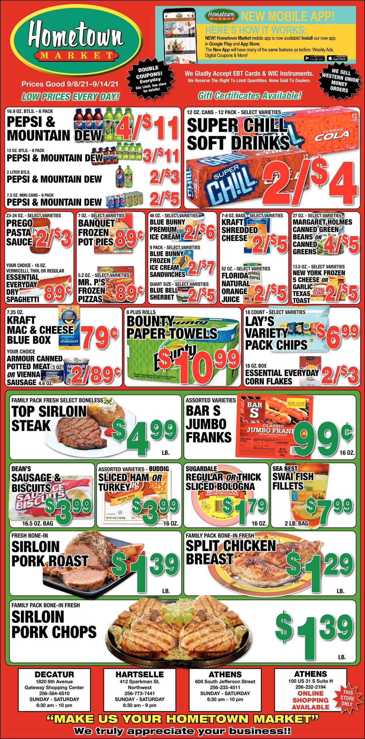 Hometown Market Ad from 09/08/2021