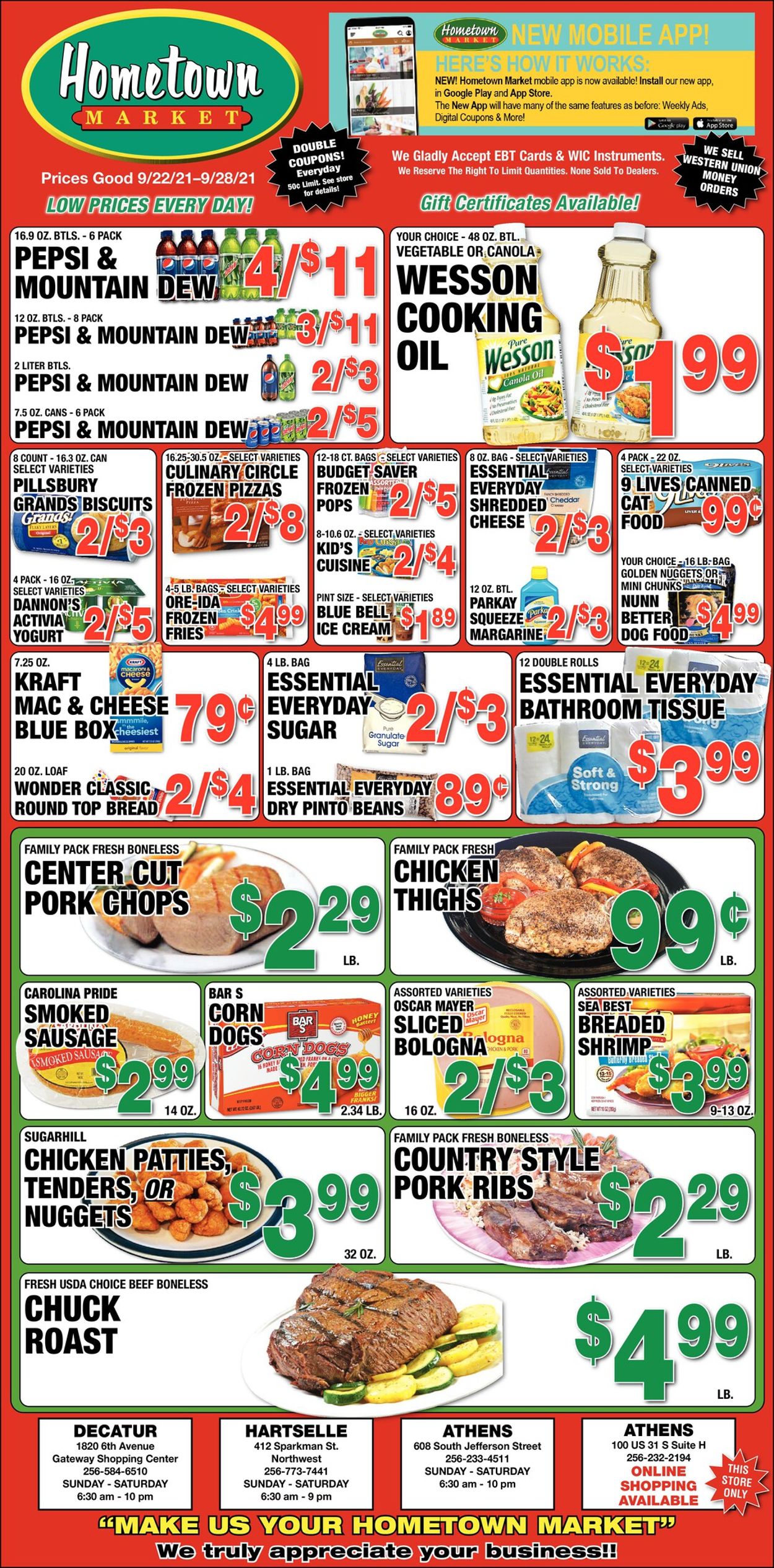 Hometown Market Ad from 09/22/2021