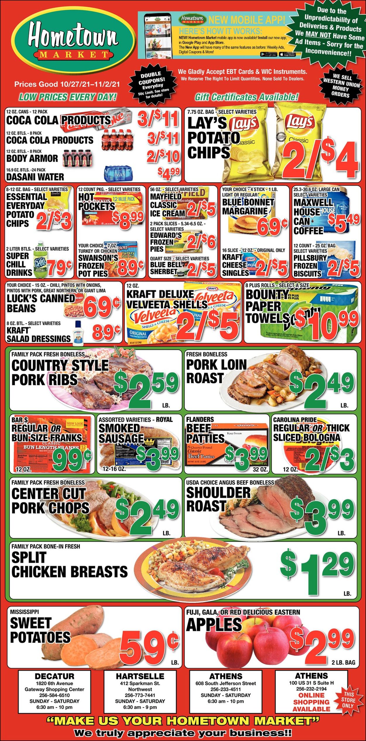Hometown Market Ad from 10/27/2021