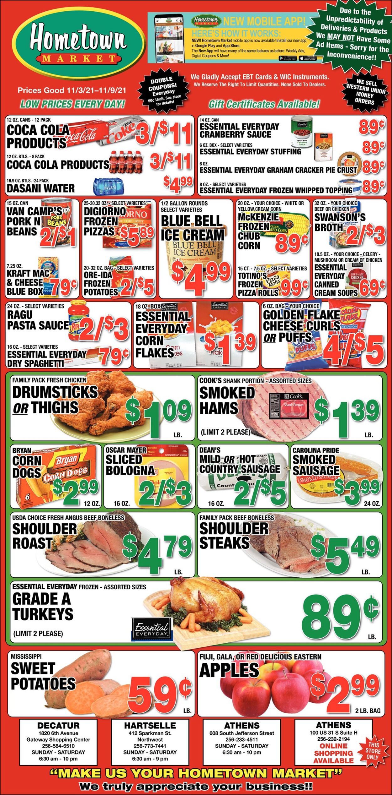 Hometown Market Ad from 11/03/2021
