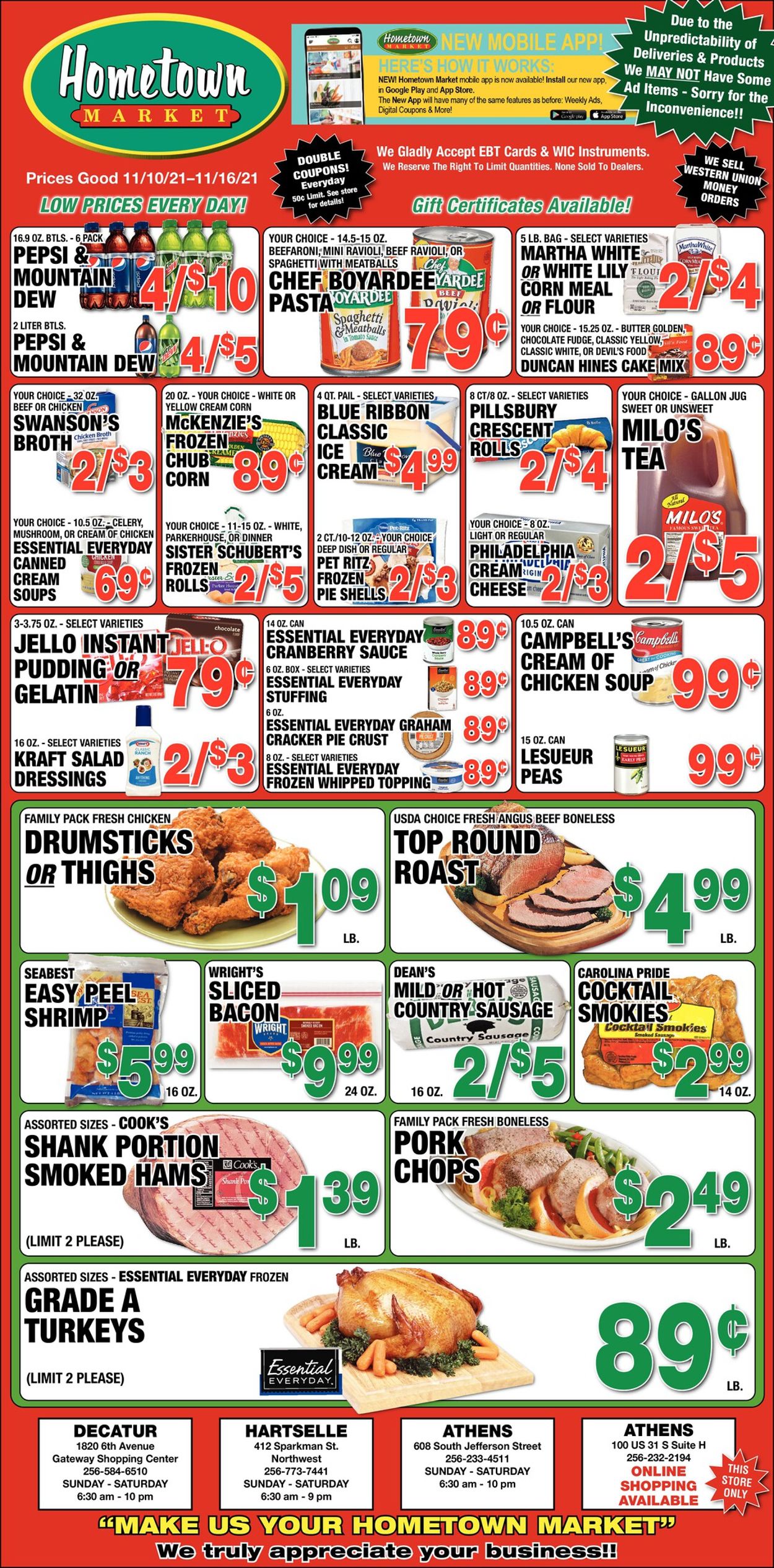 Hometown Market Ad from 11/10/2021