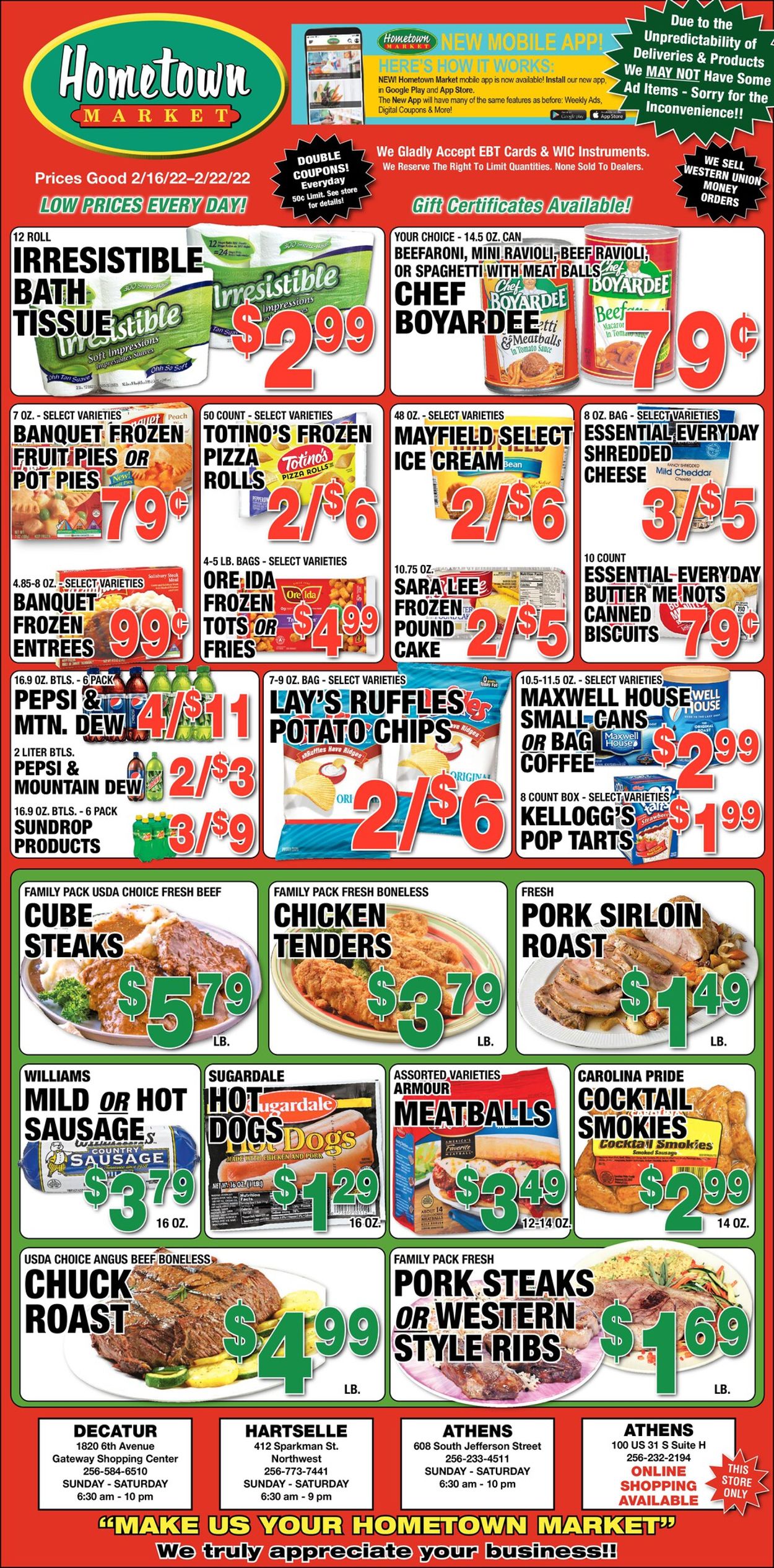 Hometown Market Ad from 02/16/2022