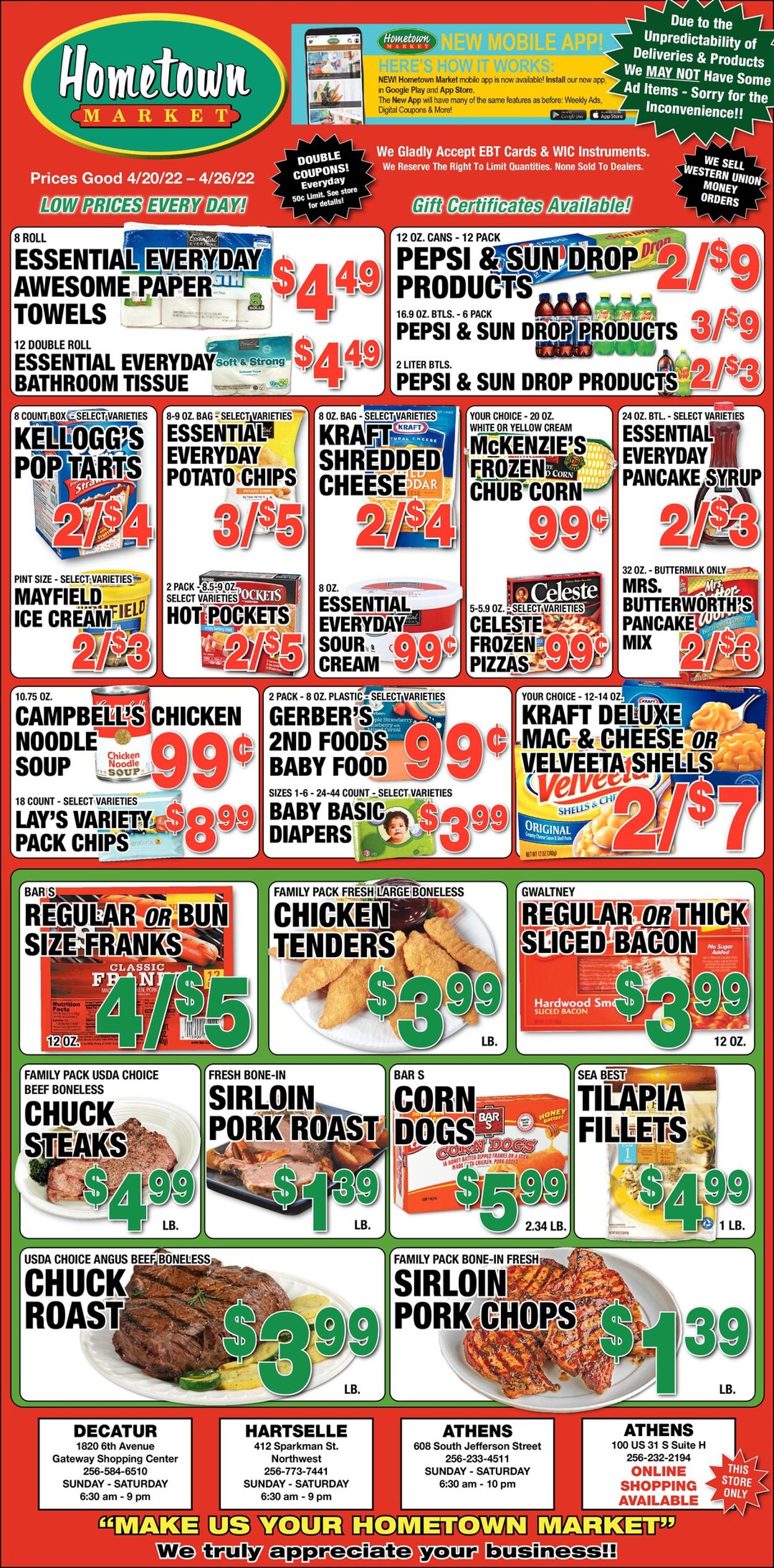 Hometown Market Ad from 04/20/2022