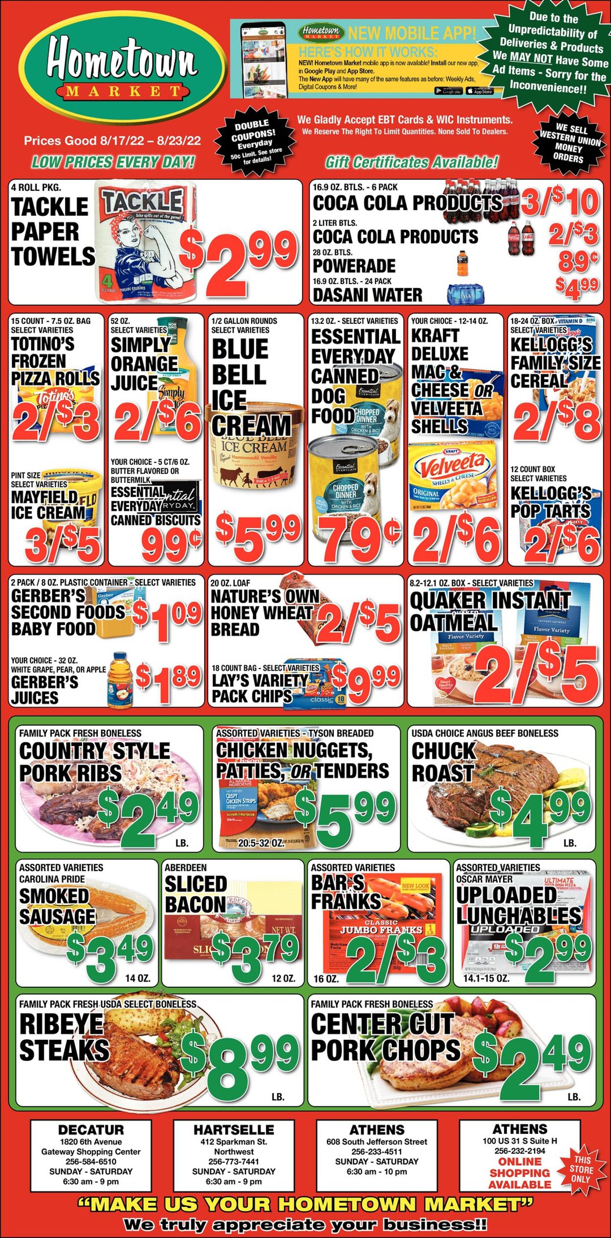 Hometown Market Ad from 08/17/2022