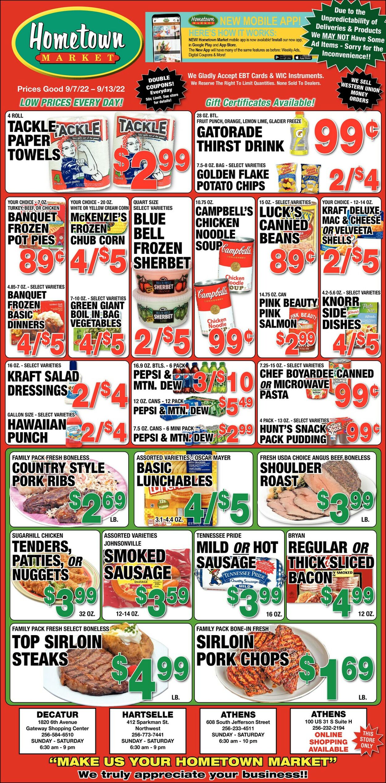 Hometown Market Ad from 09/07/2022