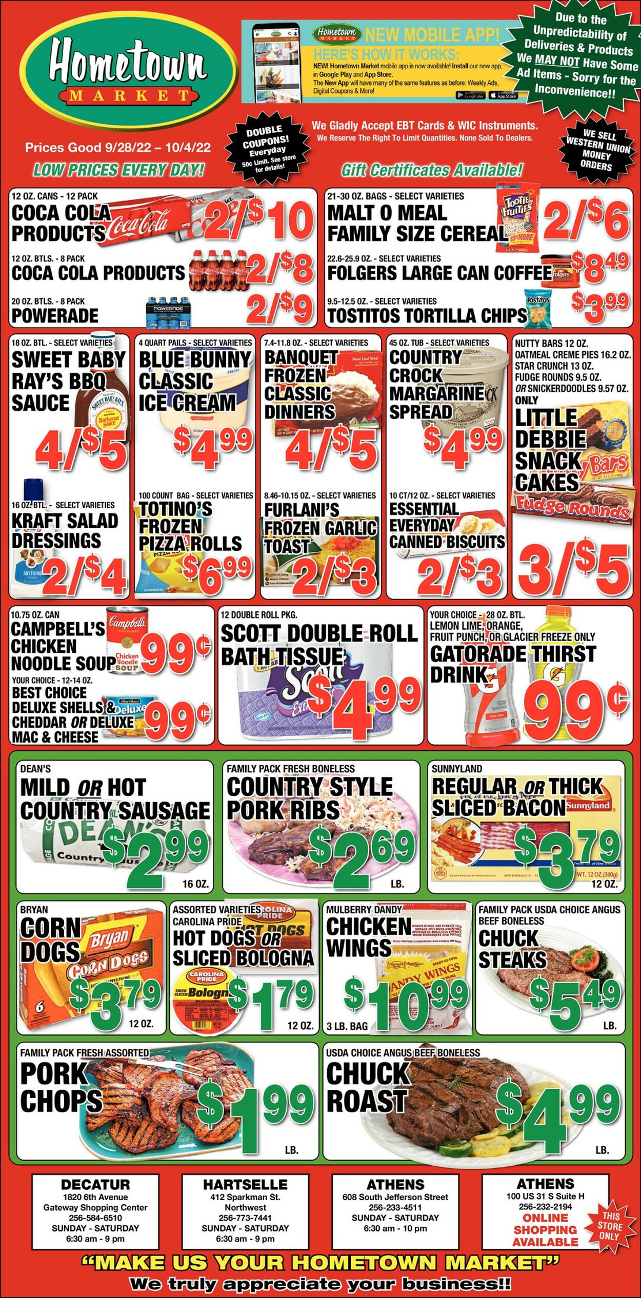 Hometown Market Ad from 09/28/2022