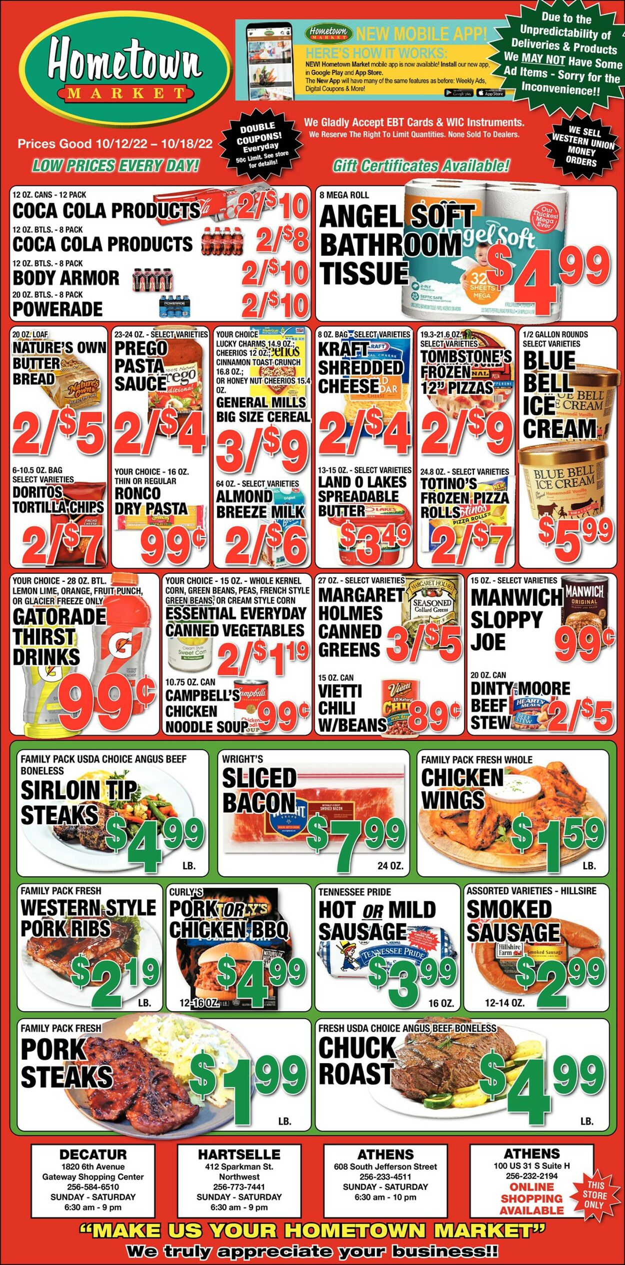 Hometown Market Ad from 10/12/2022