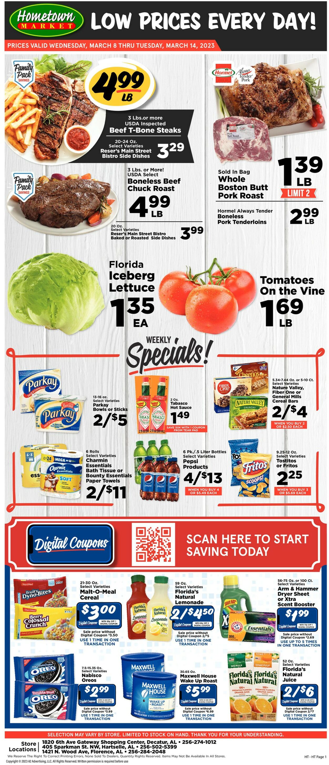 Hometown Market Current weekly ad 03/08 - 03/14/2023