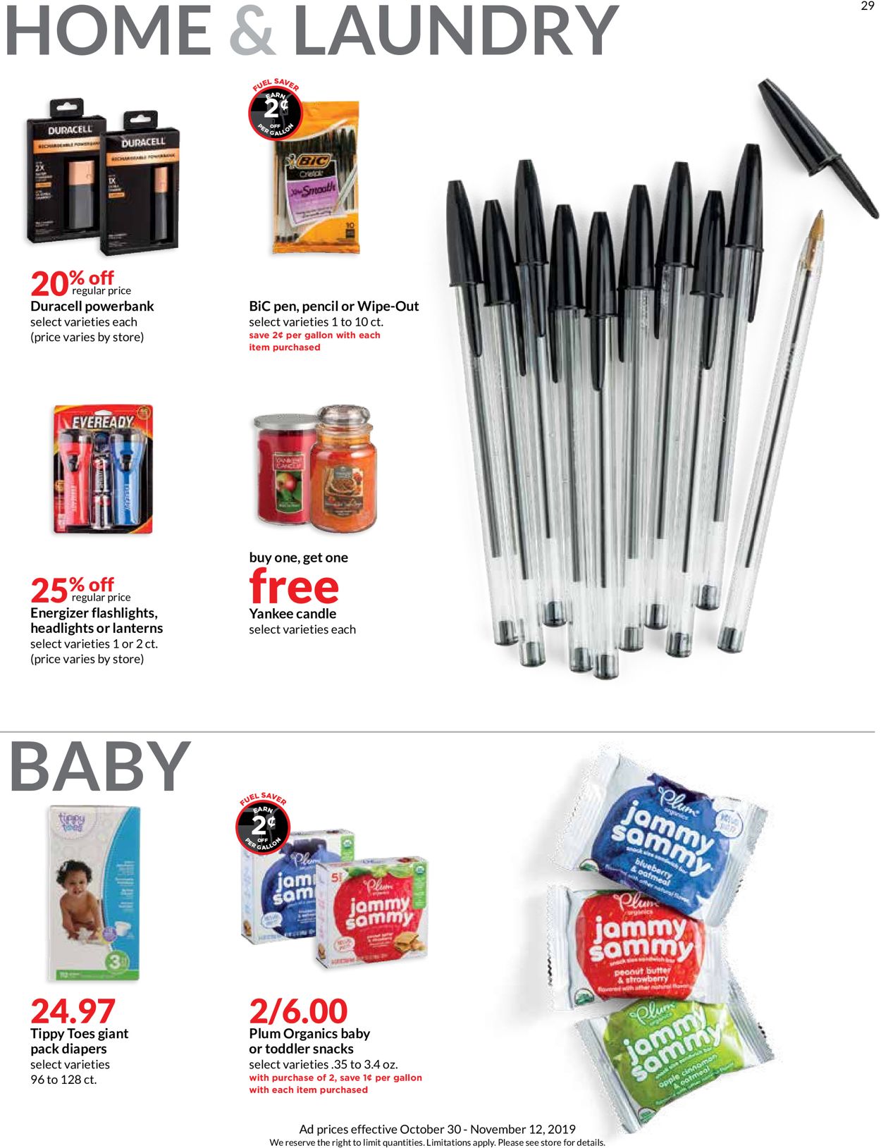 HyVee Ad from 10/30/2019