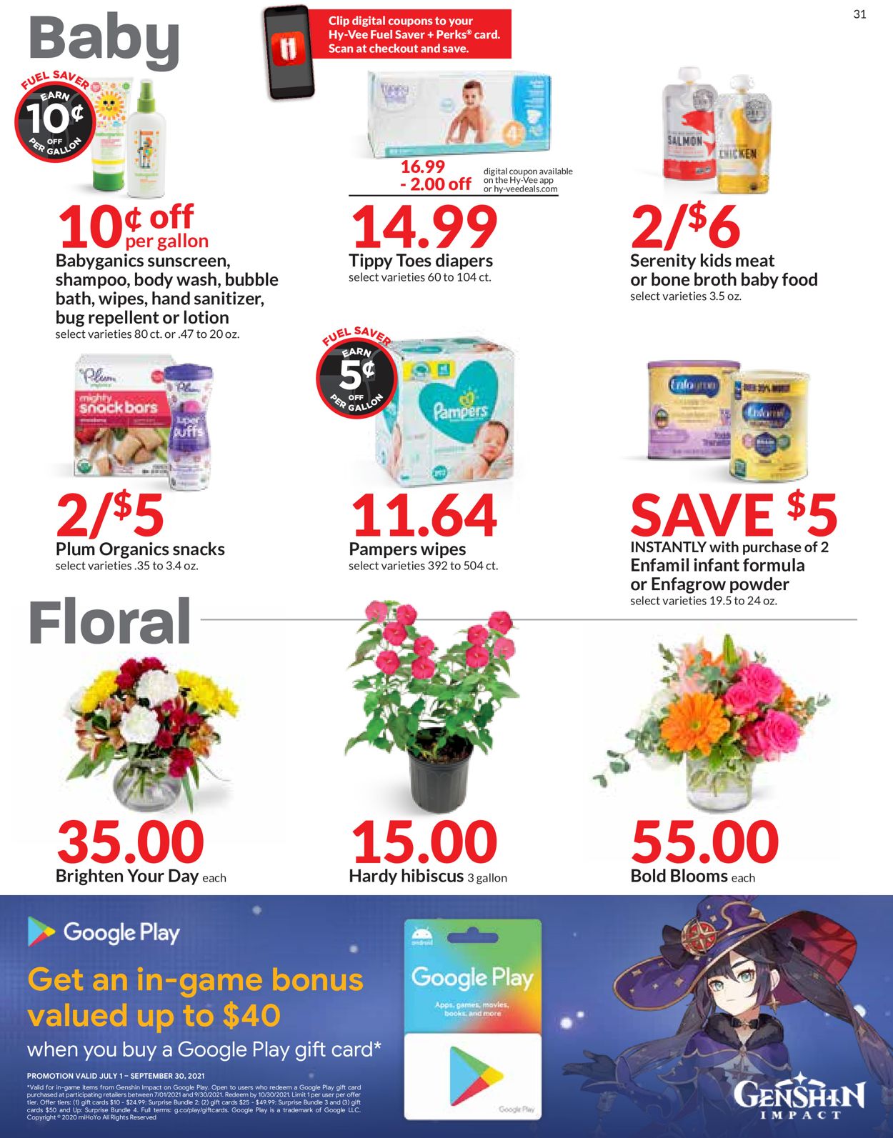 HyVee Ad from 07/14/2021