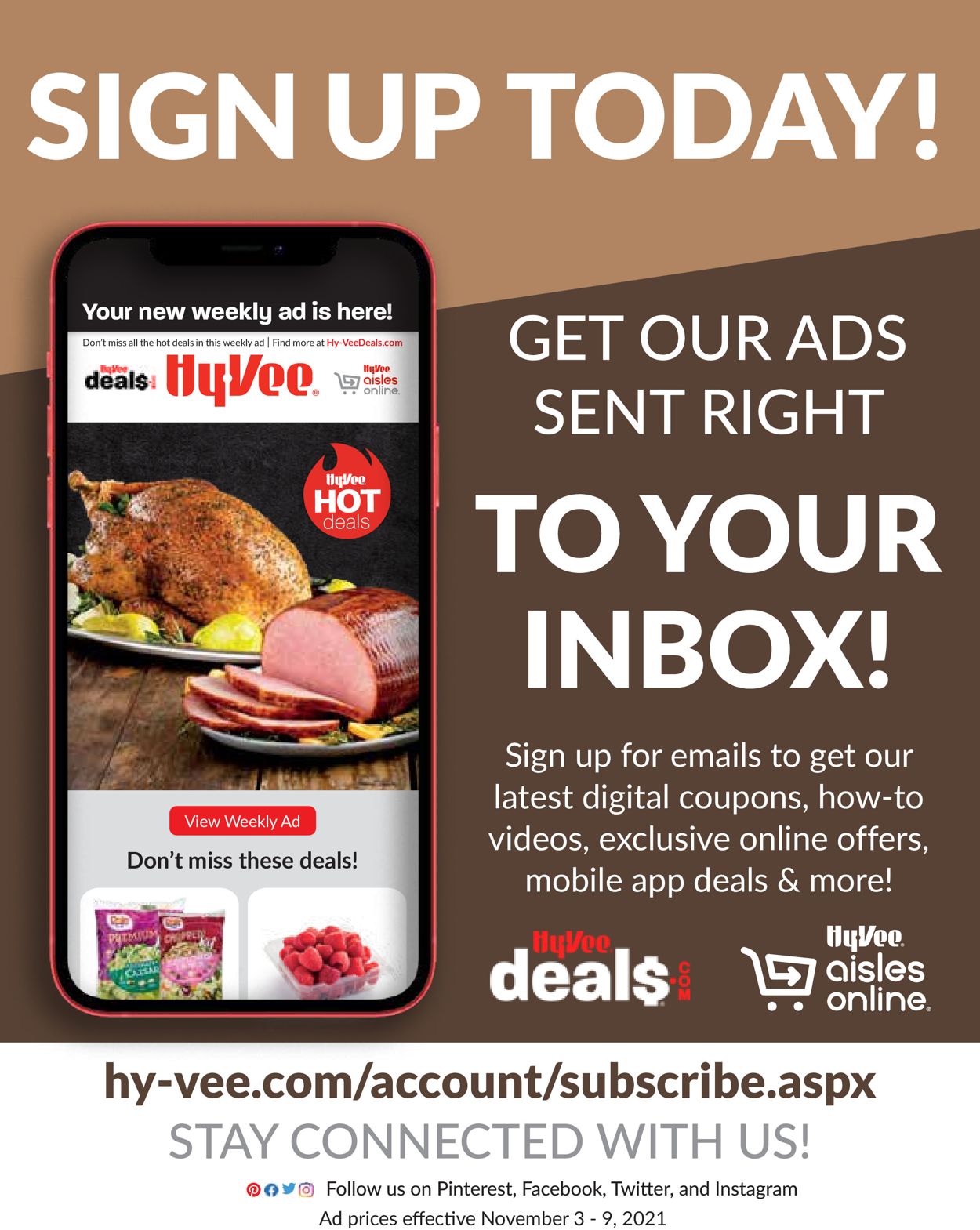 HyVee Ad from 11/03/2021